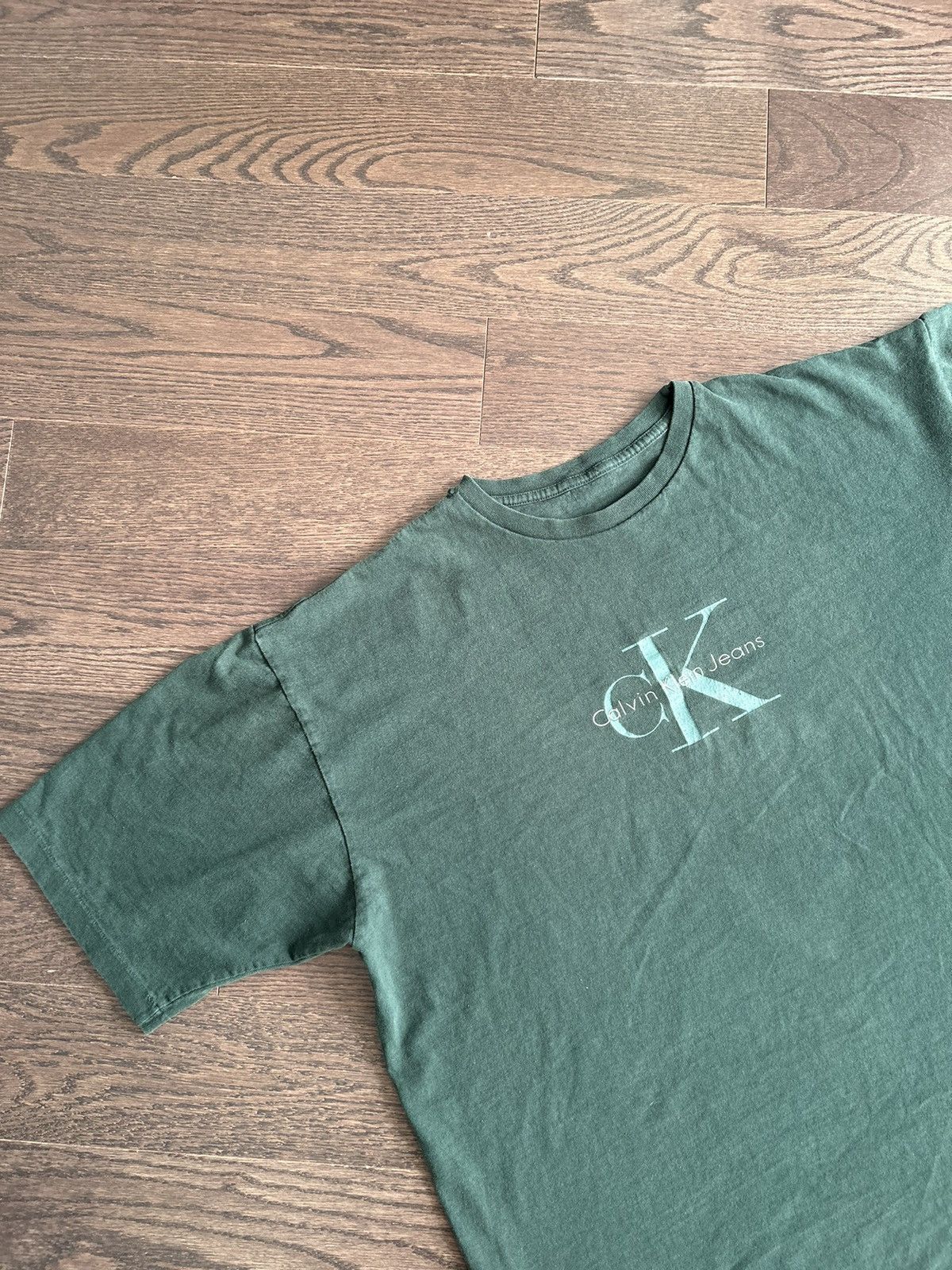 Calvin Klein × Vintage Vintage Calvin Klein Jeans box Logo Tee Size US L / EU 52-54 / 3 - 2 Thumbnail