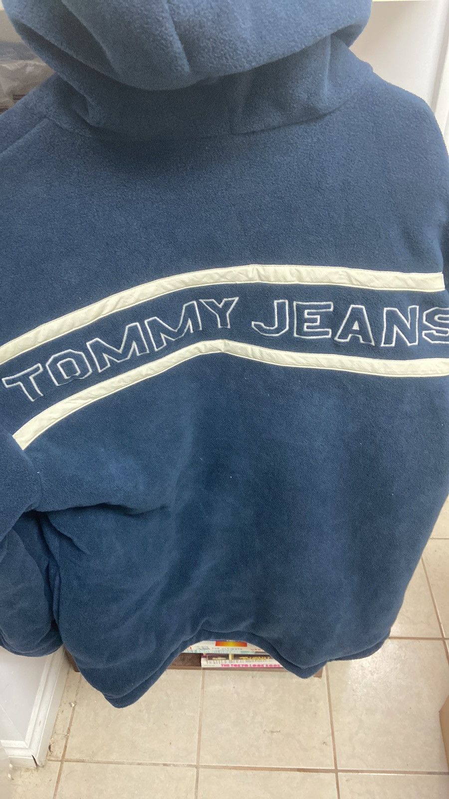 Tommy Hilfiger × Tommy Jeans × Vintage VTG Tommy Hilfiger Jeans Reversible Red/Blue Heavy Jacket Size US L / EU 52-54 / 3 - 12 Thumbnail
