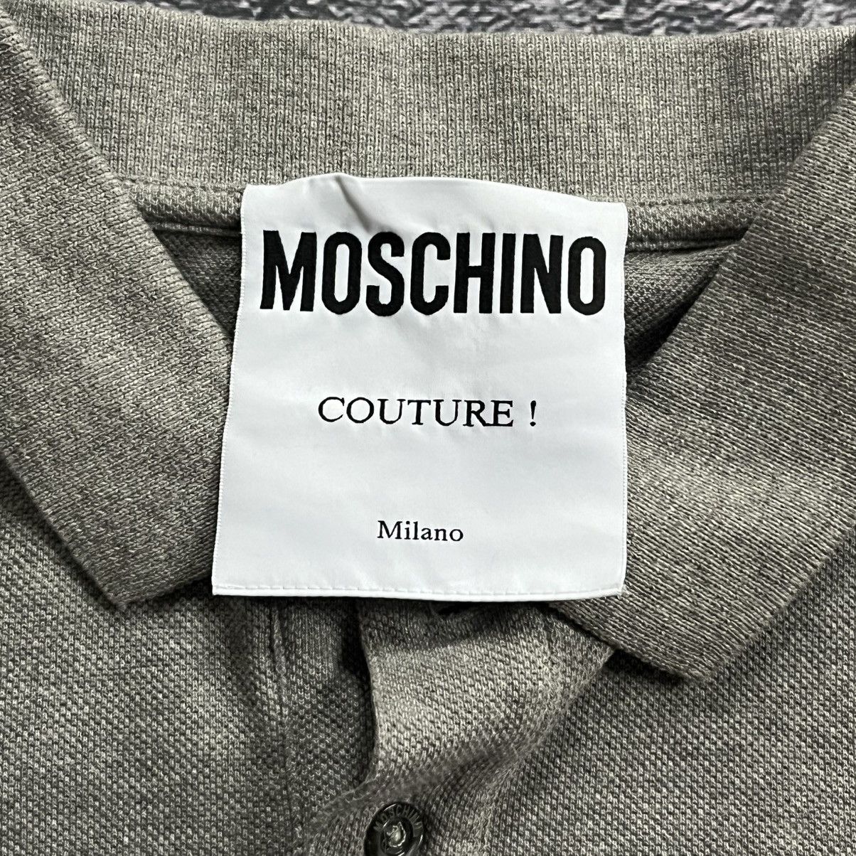 Moschino Moschino Milano Men’s Gray Polo Shirt Size M Italy Designer Size US M / EU 48-50 / 2 - 5 Thumbnail