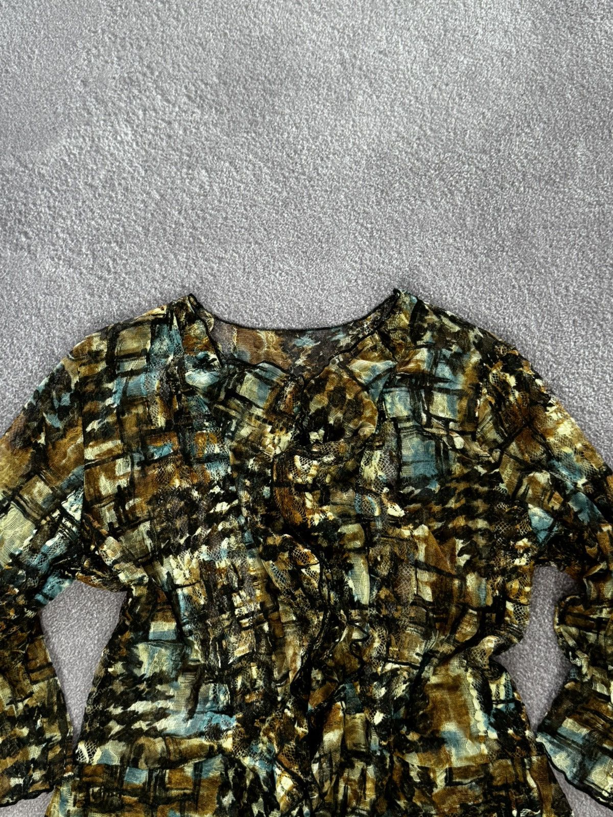 Vintage Vintage Avant Garde Floral Design Blouse Size M / US 6-8 / IT 42-44 - 2 Thumbnail