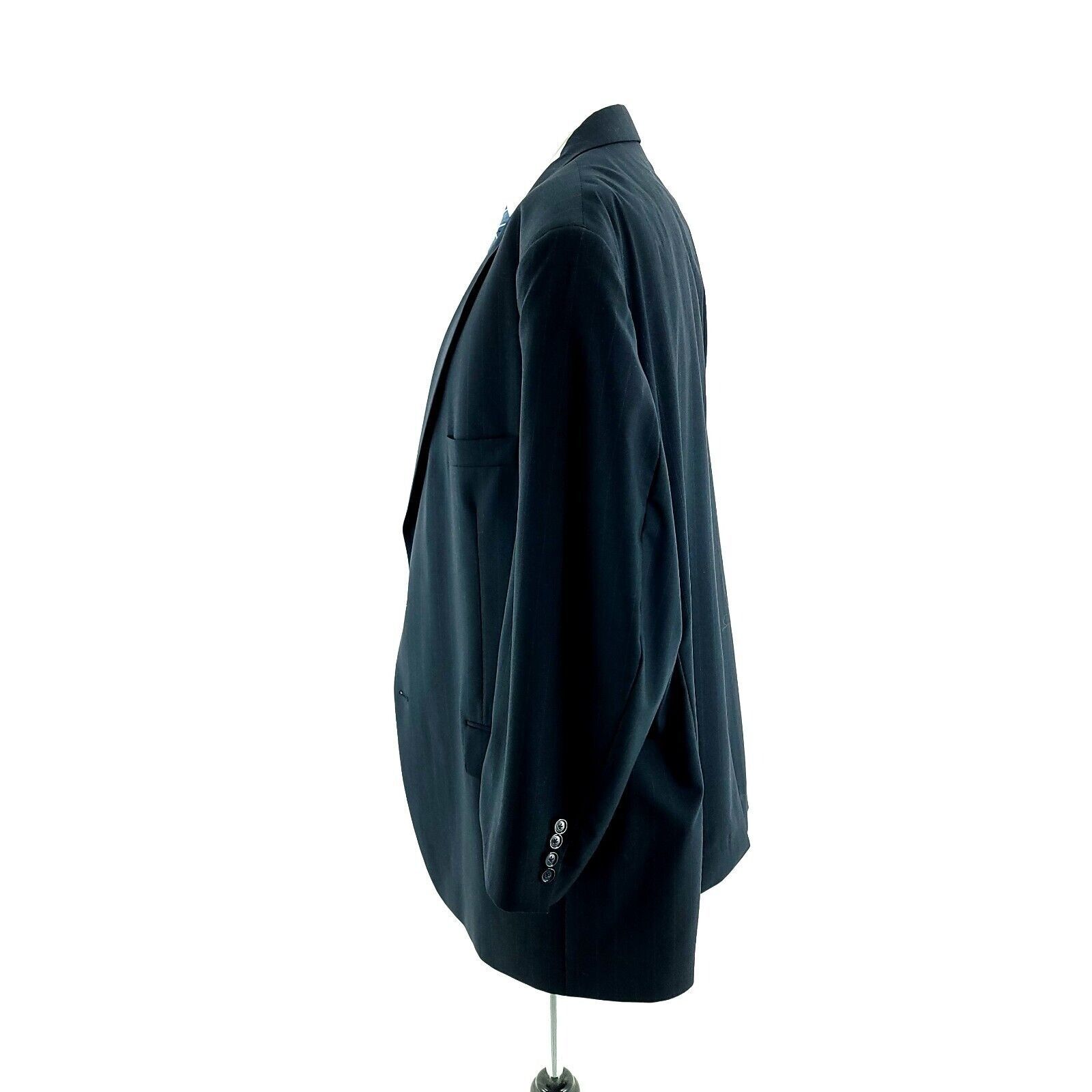 Jos. A. Bank Jos A Bank Wool 2 Button 2 Piece Suit 50L Blue Striped 46/26 Size 50L - 5 Thumbnail