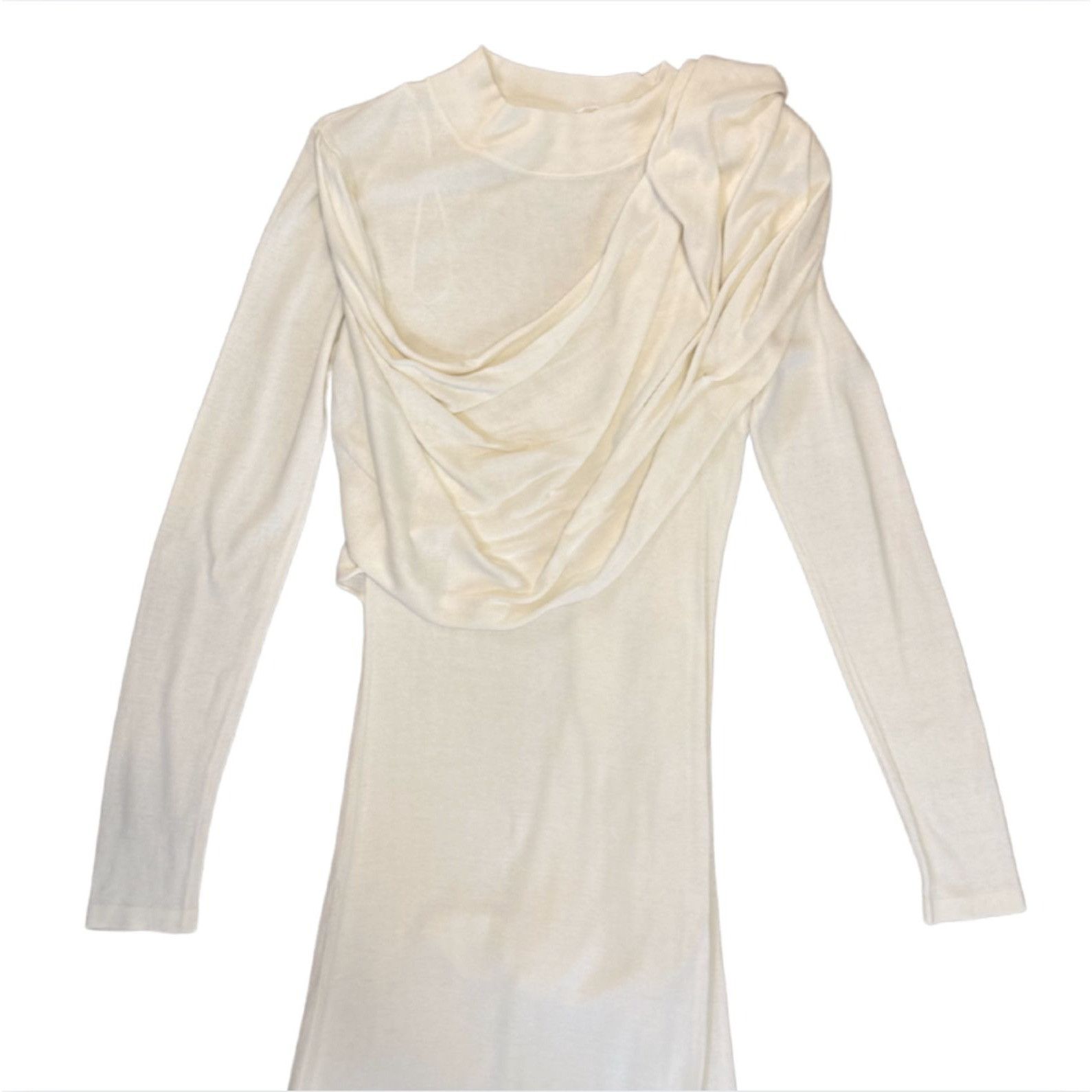 AYA MUSE AYA MUSE scarf-detail longsleeved maxi dress Cream NWT $986 Size S / US 4 / IT 40 - 2 Thumbnail
