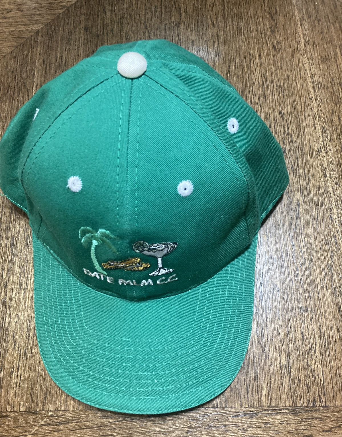 Vintage Date Palm C.C Golf Baseball Hat By Town Talk Green Adult Size ONE SIZE - 10 Thumbnail