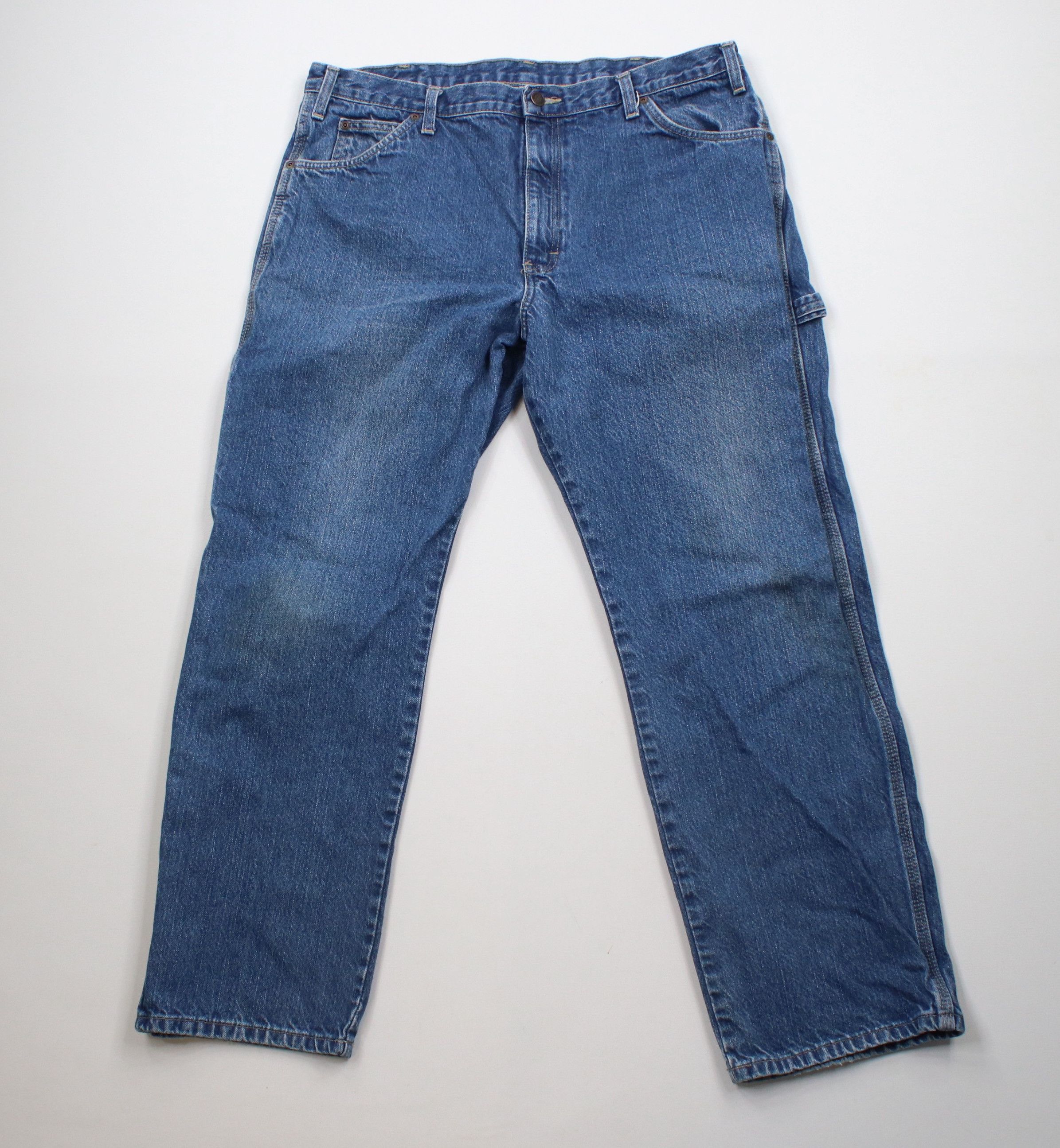 Dickies × Vintage Vintage Y2K Dickies Spell Out Wide Leg Dungaree Denim Jeans Size US 38 / EU 54 - 1 Thumbnail