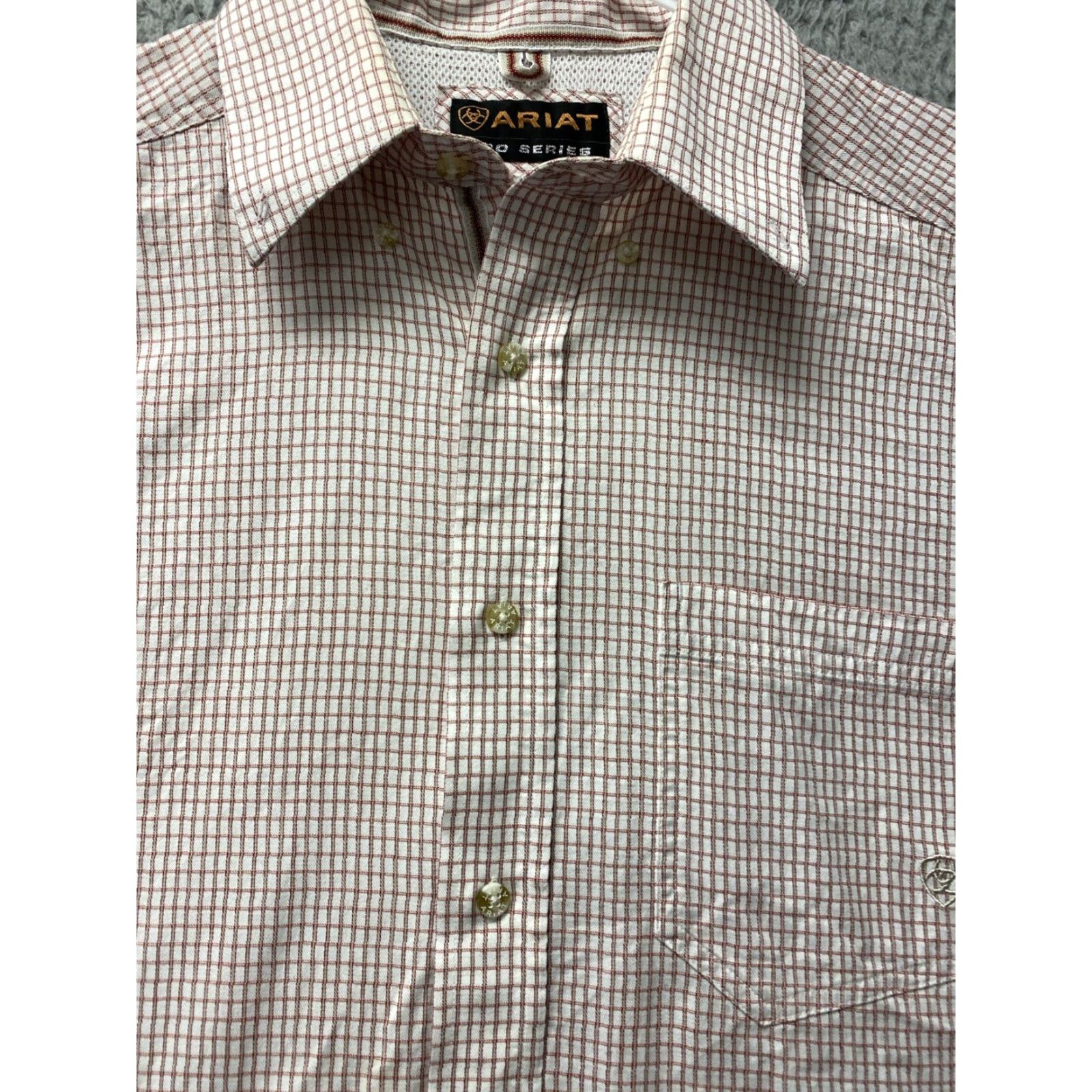 Ariat Ariat Dress Shirt Mens XLT Blue Check Button Up / 118-52 Size 46R - 3 Thumbnail