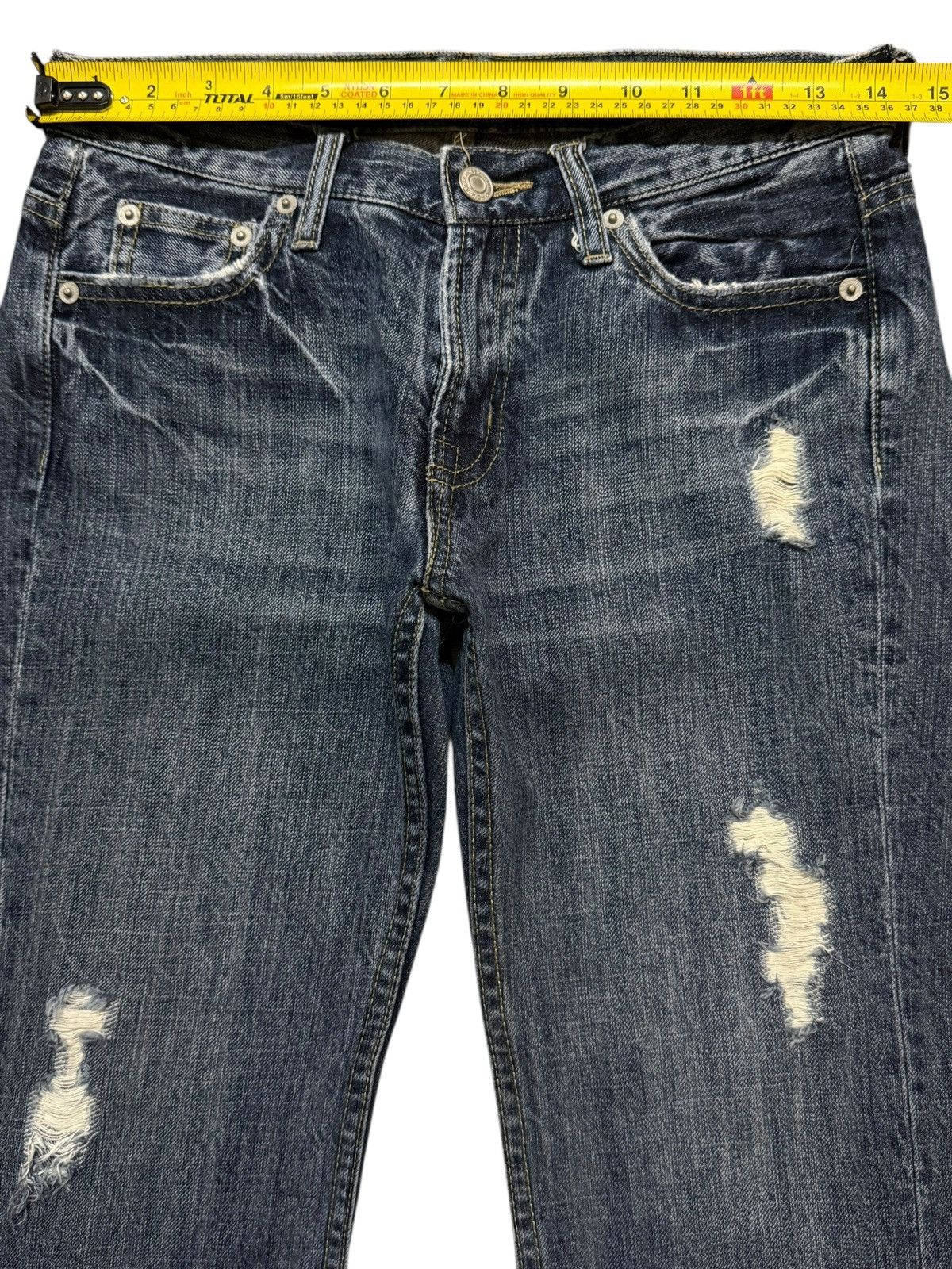 If Six Was Nine Vintage 90s Japanese Brand Faded Distressed Wide Leg Flared Size US 28 / EU 44 - 8 Thumbnail