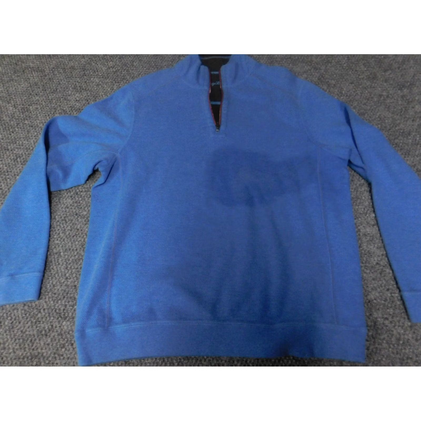 Tommy Bahama Tommy Bahama Mens Sweater XL Blue Pullover Knit Crew Neck Stretch Regular, Classic, Cotton Wool, Long Sleeve, Solid, Pullover, Vintage No, Men Size US XL / EU 56 / 4 - 2 Thumbnail