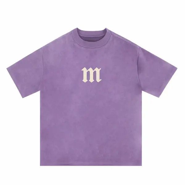 Japanese Brand Kasuga x Hino Purple retro letter print loose T-shirt Size US L / EU 52-54 / 3 - 5 Thumbnail