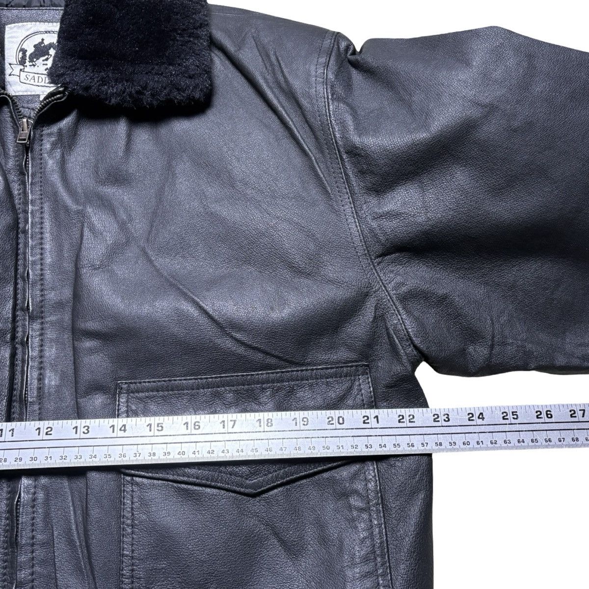 Other SADDLERY A-2 Flight Jacket 42 L USA Black Leather Military Size US L / EU 52-54 / 3 - 4 Thumbnail
