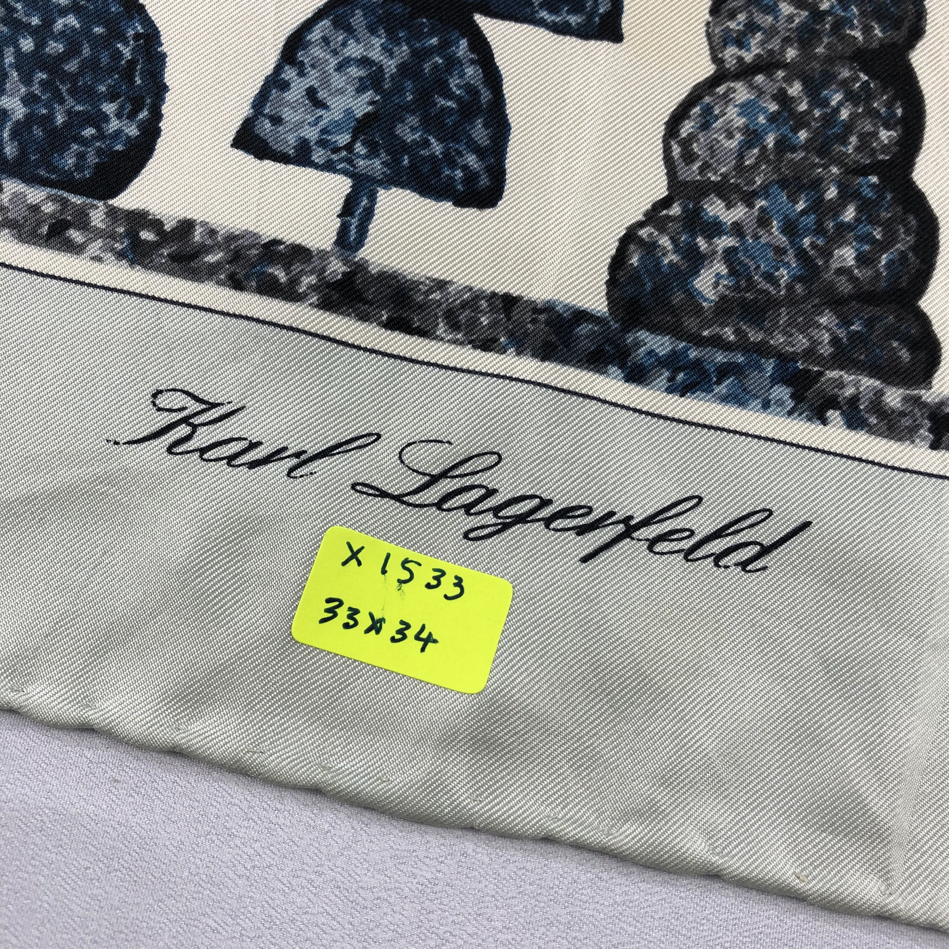 Vintage Vintage Karl Legerfeld Silk Scarf Size ONE SIZE - 9 Thumbnail