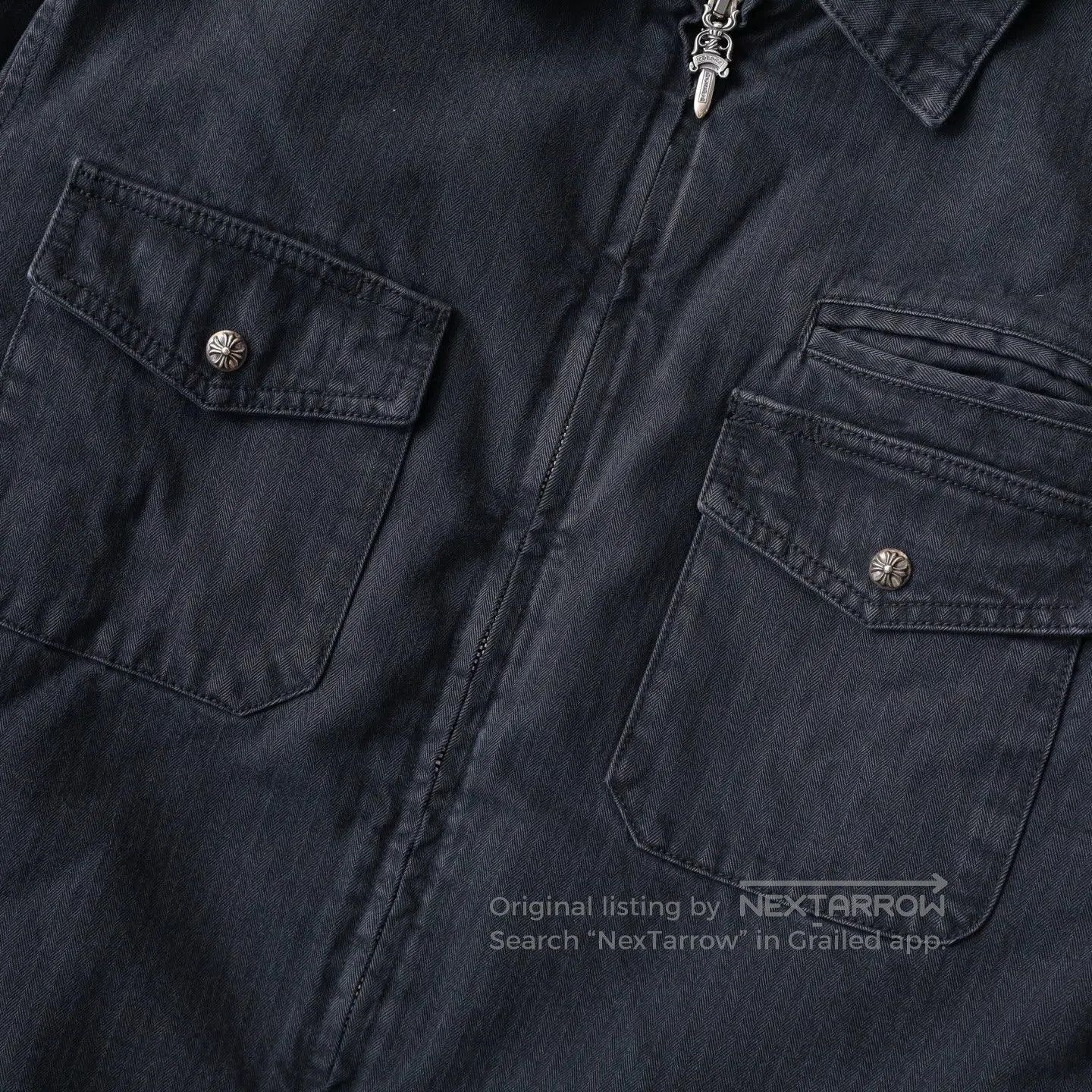 Chrome Hearts chrome hearts black herringbone jacket. Size US M / EU 48-50 / 2 - 2 Thumbnail