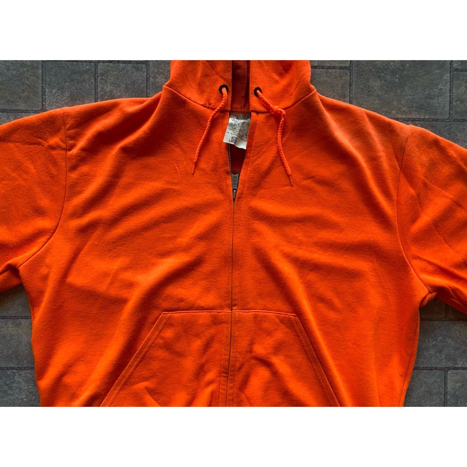 Vintage VINTAGE Orange Men’s L Hunting Hoodie Full Zip Hooded Lined Made In USA 80s 90s Size US L / EU 52-54 / 3 - 5 Thumbnail