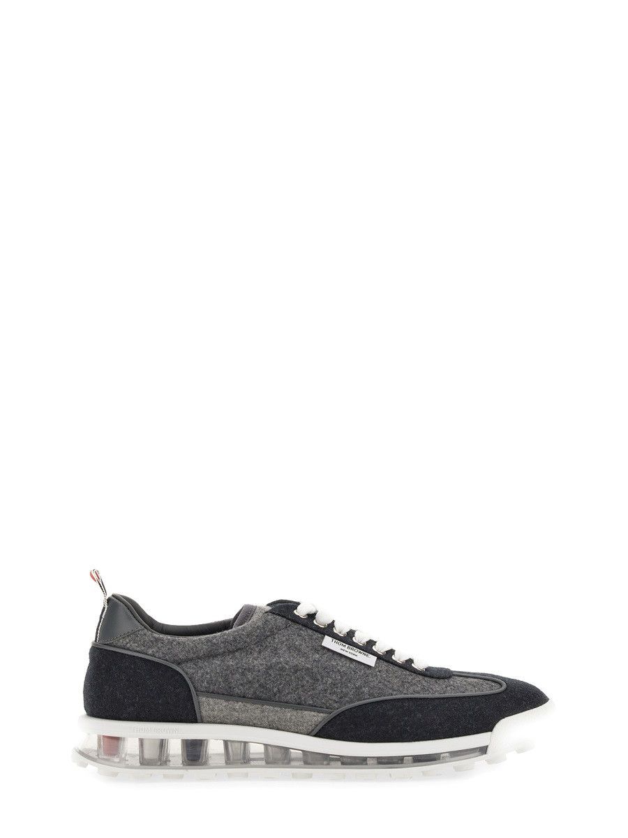 Thom Browne THOM BROWNE TECH RUNNER SNEAKER - GREY (US 7½) Size US S / EU 44-46 / 1 - 1 Thumbnail