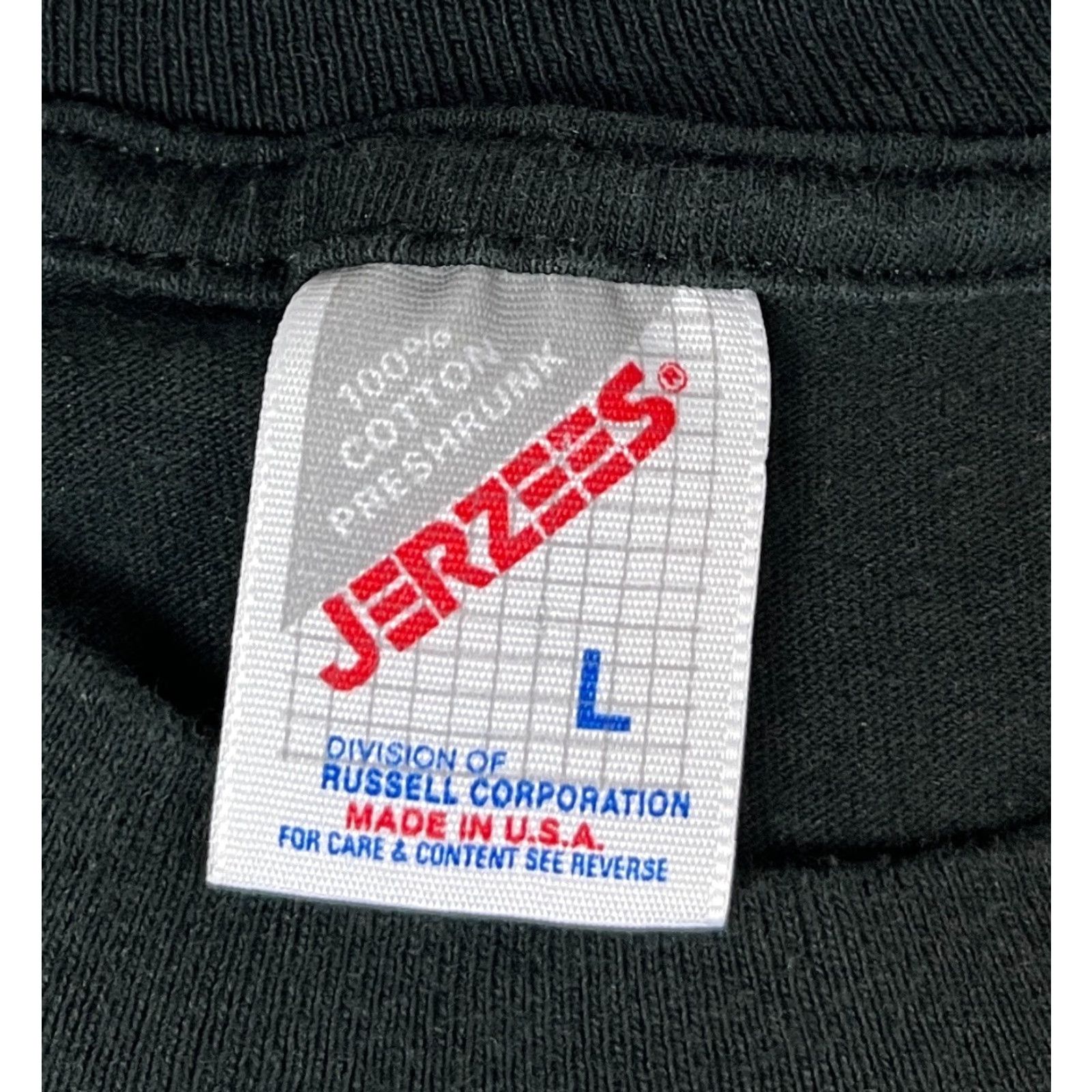 Jerzees VINTAGE Jerzees T-Shirt Newport Beach California Embroidered Made in USA Sz L Black 100% Cotton U/A Unisex Adults 90s Beach Mens Size US L / EU 52-54 / 3 - 4 Thumbnail