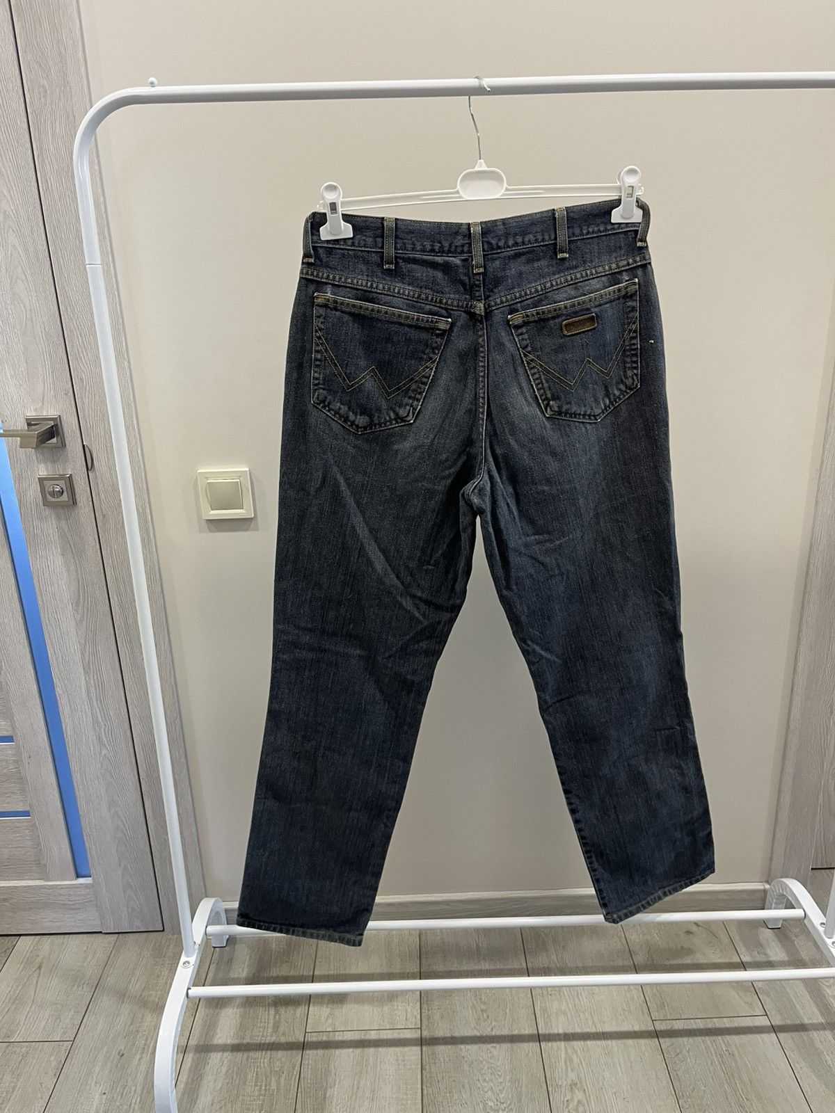 Wrangler VINTAGE BAGGY WRANGLER Y2K NAVY BLUE FADED DENIM JEANS 34x34 Size US 34 / EU 50 - 1 Thumbnail