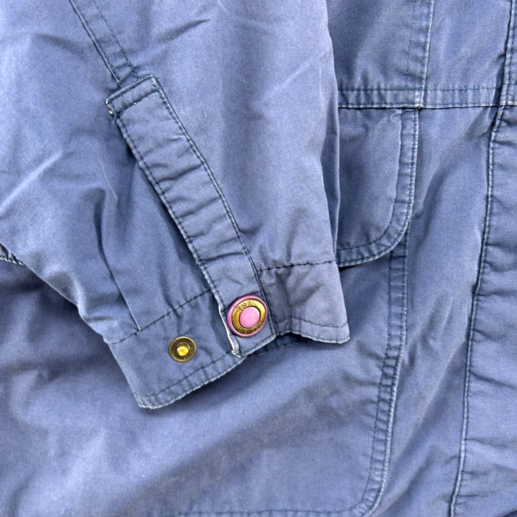 Vintage VINTAGE Pacific Trail Jacket Mens M Blue Hooded Full Zip Snap Sun Faded 80s 90s Size US M / EU 48-50 / 2 - 2 Thumbnail