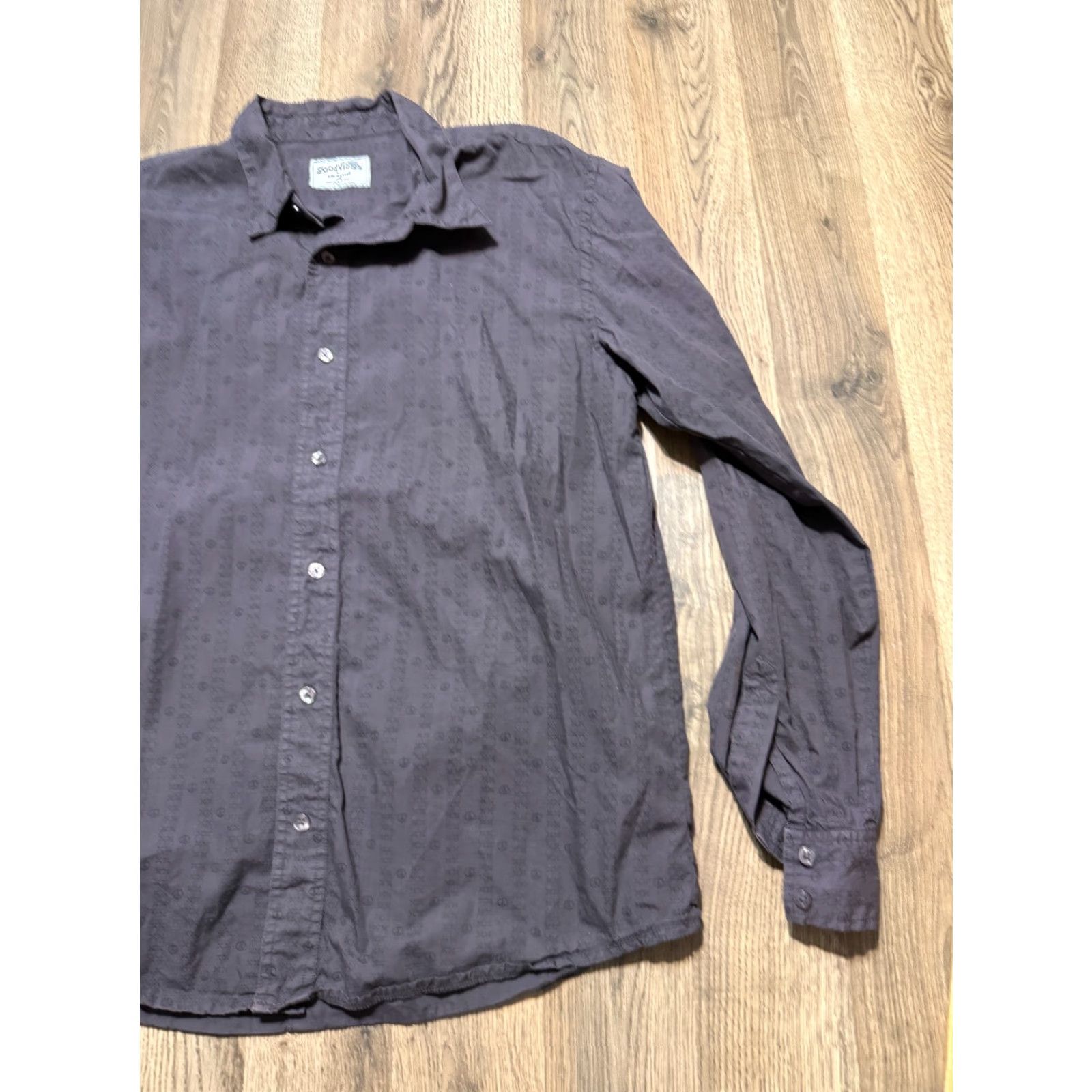 Life is Good Life is Good Shirt Button Up Men's Large Brown Black Good Vibes Size US L / EU 52-54 / 3 - 4 Thumbnail