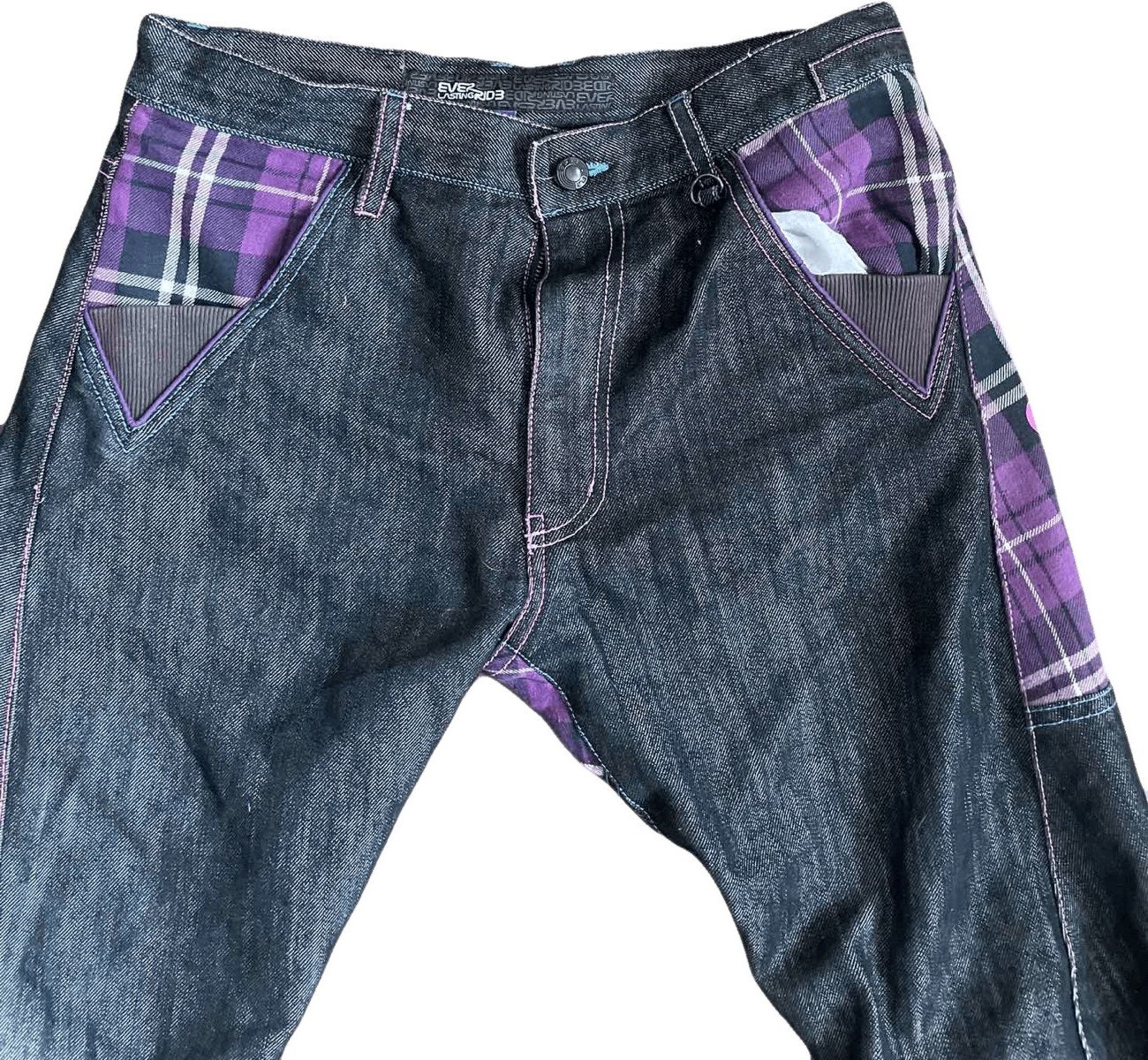 If Six Was Nine 2000s Japanese archive crazy check avantgarde jeans Size US 30 / EU 46 - 7 Thumbnail