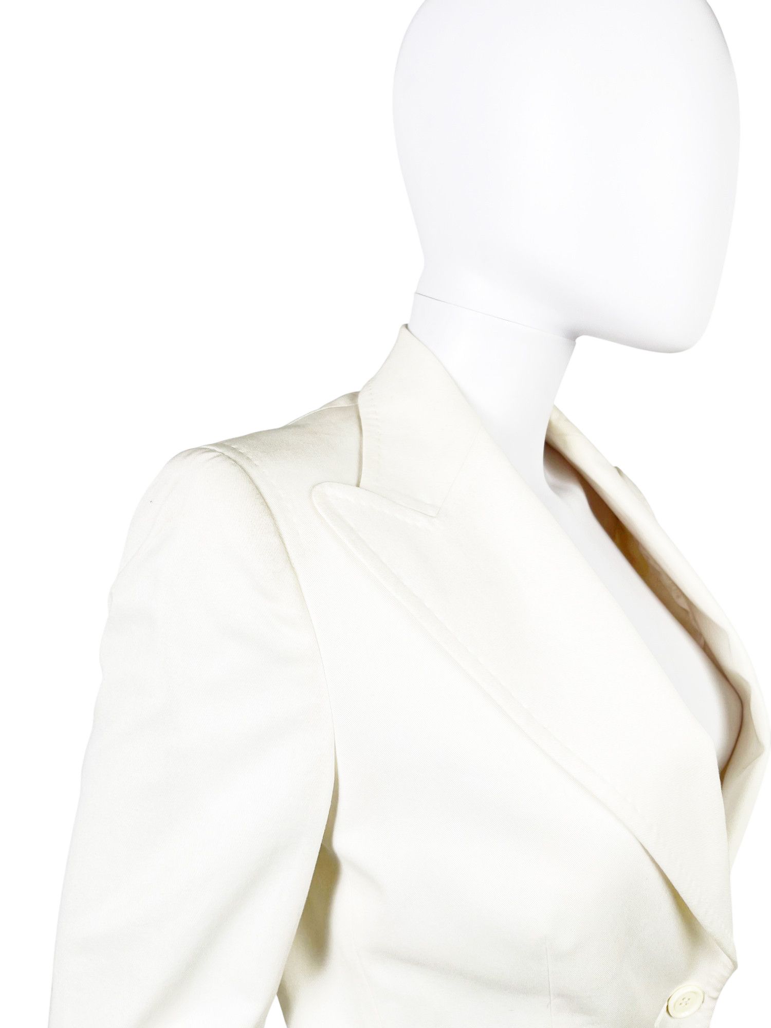 Dolce & Gabbana F/W 2004 White Cotton Suit Size S / US 4 / IT 40 - 6 Thumbnail