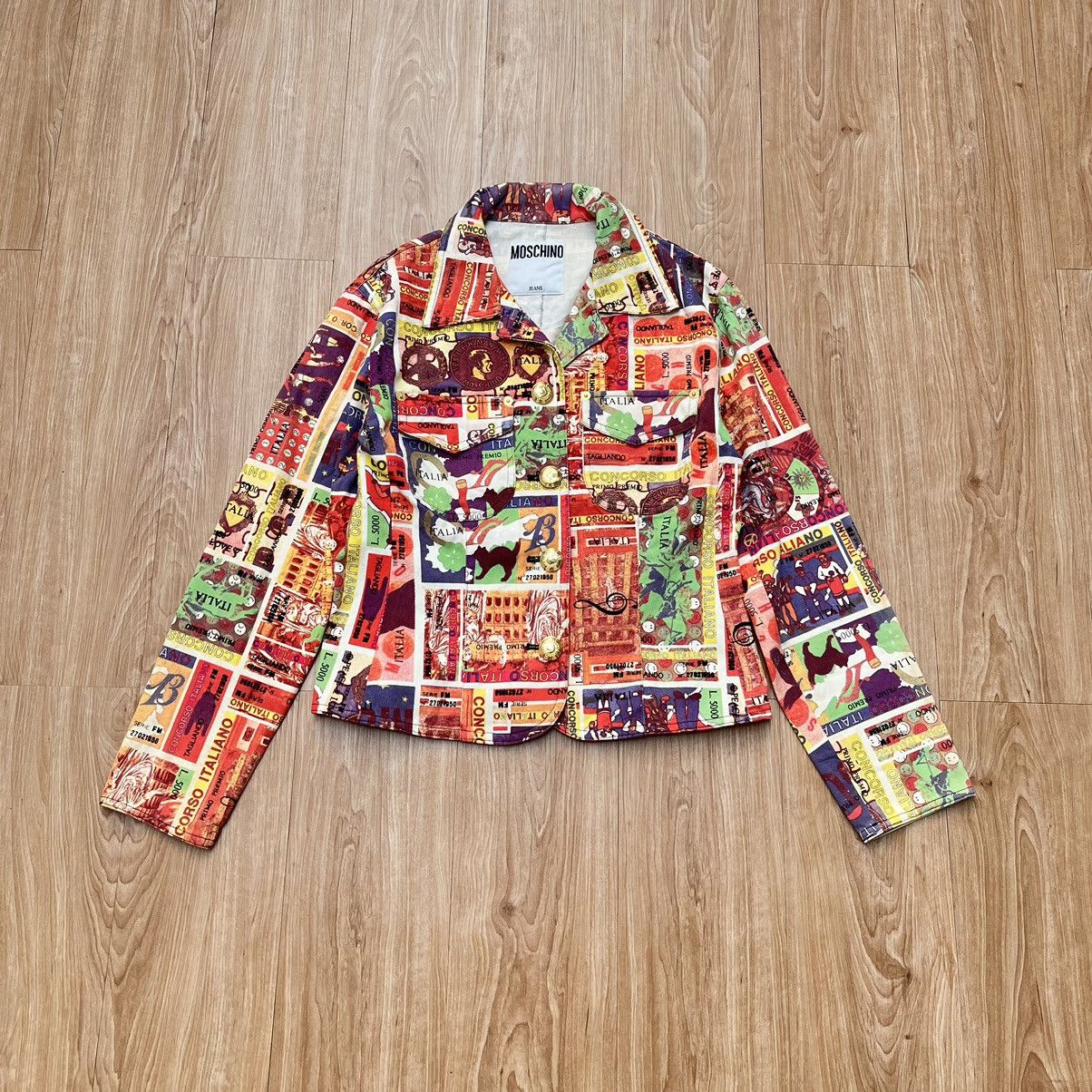 Moschino Authenti Moschino Jeans Trucker Jacket Full Printed Size M / US 6-8 / IT 42-44 - 1 Thumbnail