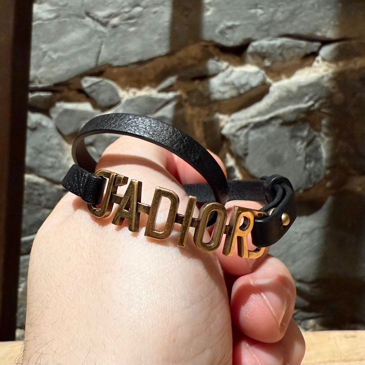 Dior Dior J'adior Black Leather Double Wrap Bracelet Size ONE SIZE - 5 Thumbnail