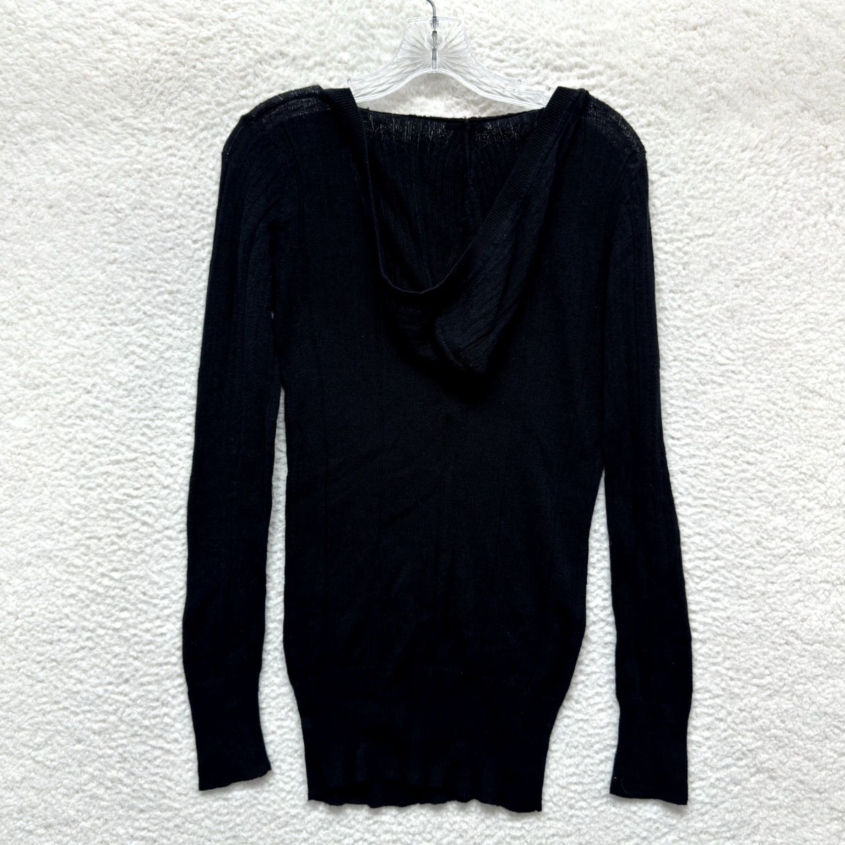 Bell VINTAGE Y2K Large Black Hooded Sweater Bella Swan Boho Fairy Grunge Whimsigoth Lola L Grunge Sweatshirt Womens Size L / US 10 / IT 46 - 3 Thumbnail