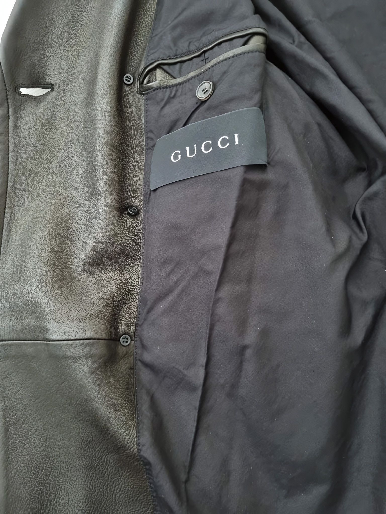 Gucci DOUBLE BREASTED LEATHER COAT BY TOM FORD Size US M / EU 48-50 / 2 - 5 Thumbnail