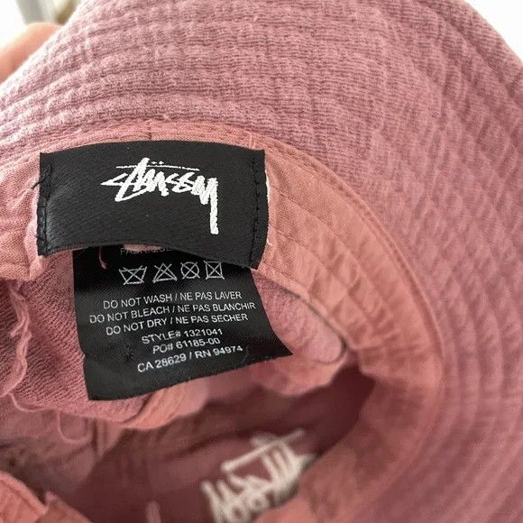 Vintage Stussy Pink Bucket Hat L/XL Grailed