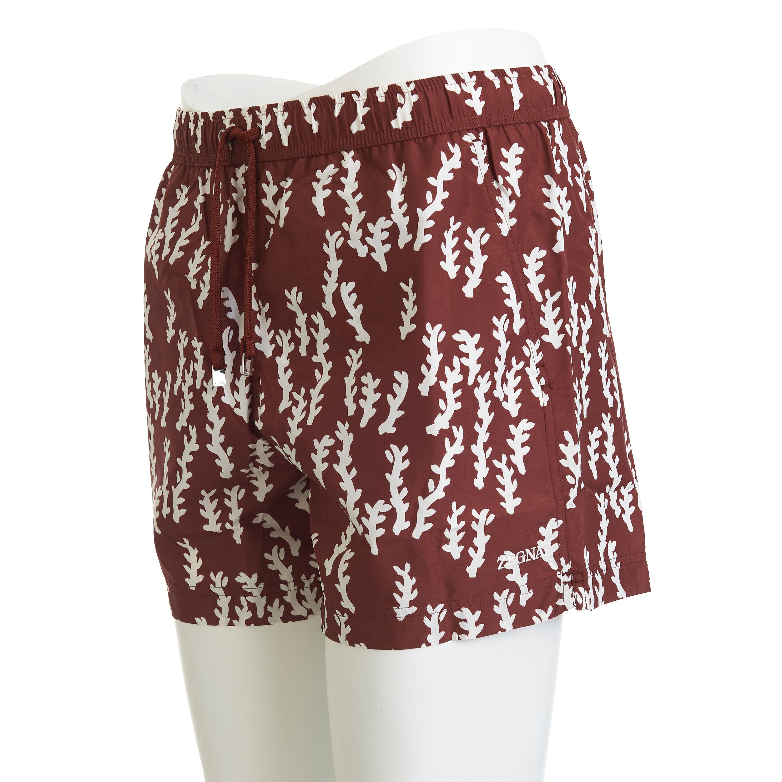 Ermenegildo Zegna Terracotta White Oasi Print Swim Trunks Size L Size US 34 / EU 50 - 5 Thumbnail