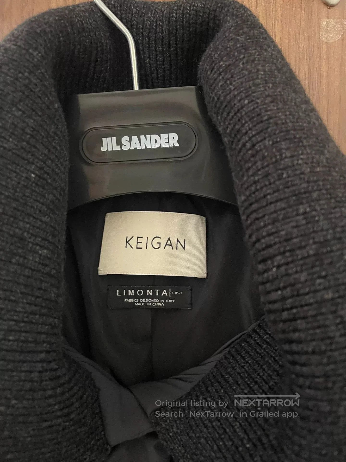 KEAGAN HOFFMAN Black Down Jacket with Knit Collar. Size XS / US 0-2 / IT 36-38 - 2 Thumbnail