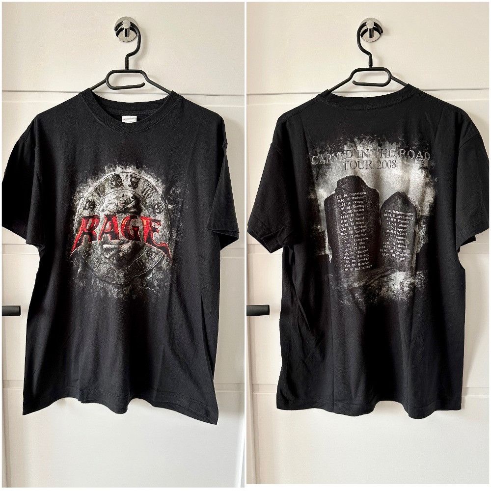 Vintage Vintage 2008 Rage - Carved in the Road Tour t shirt band Size US L / EU 52-54 / 3 - 1 Thumbnail