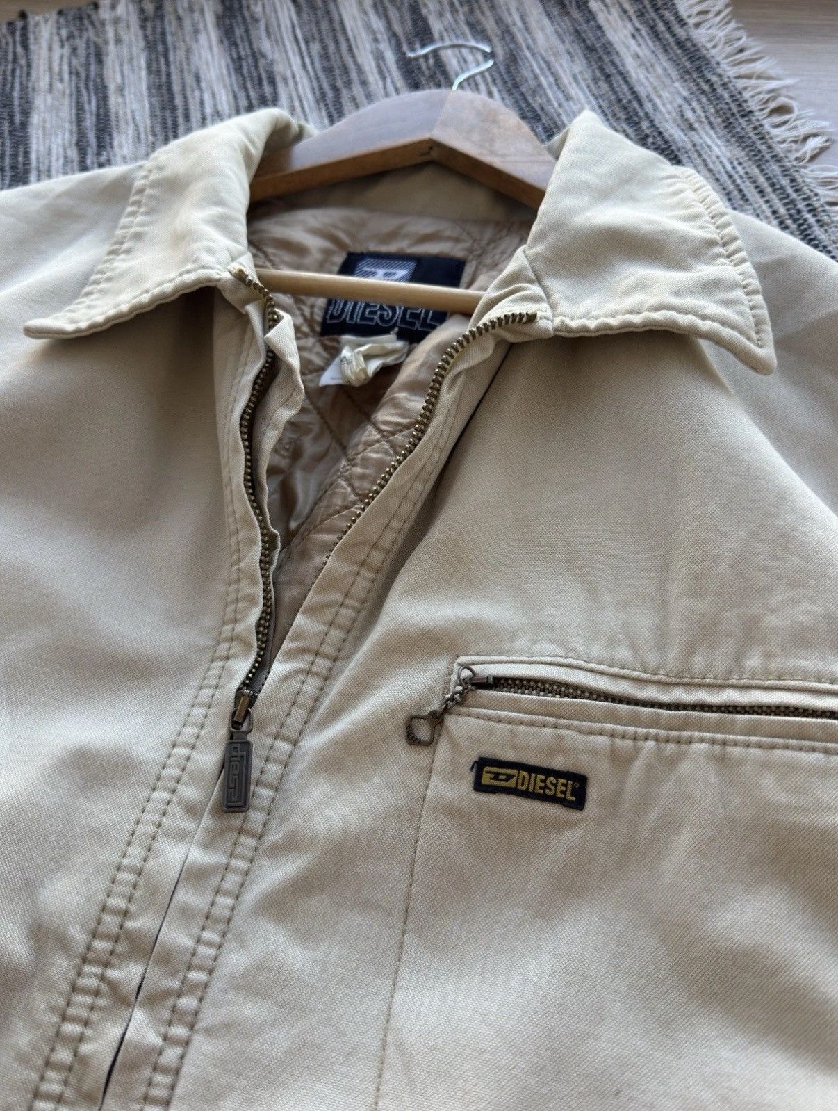 Diesel DIESEL VINTAGE DETROIT RETRO 90s BEIGE JACKET SIZE XL MEN Size US XL / EU 56 / 4 - 7 Thumbnail
