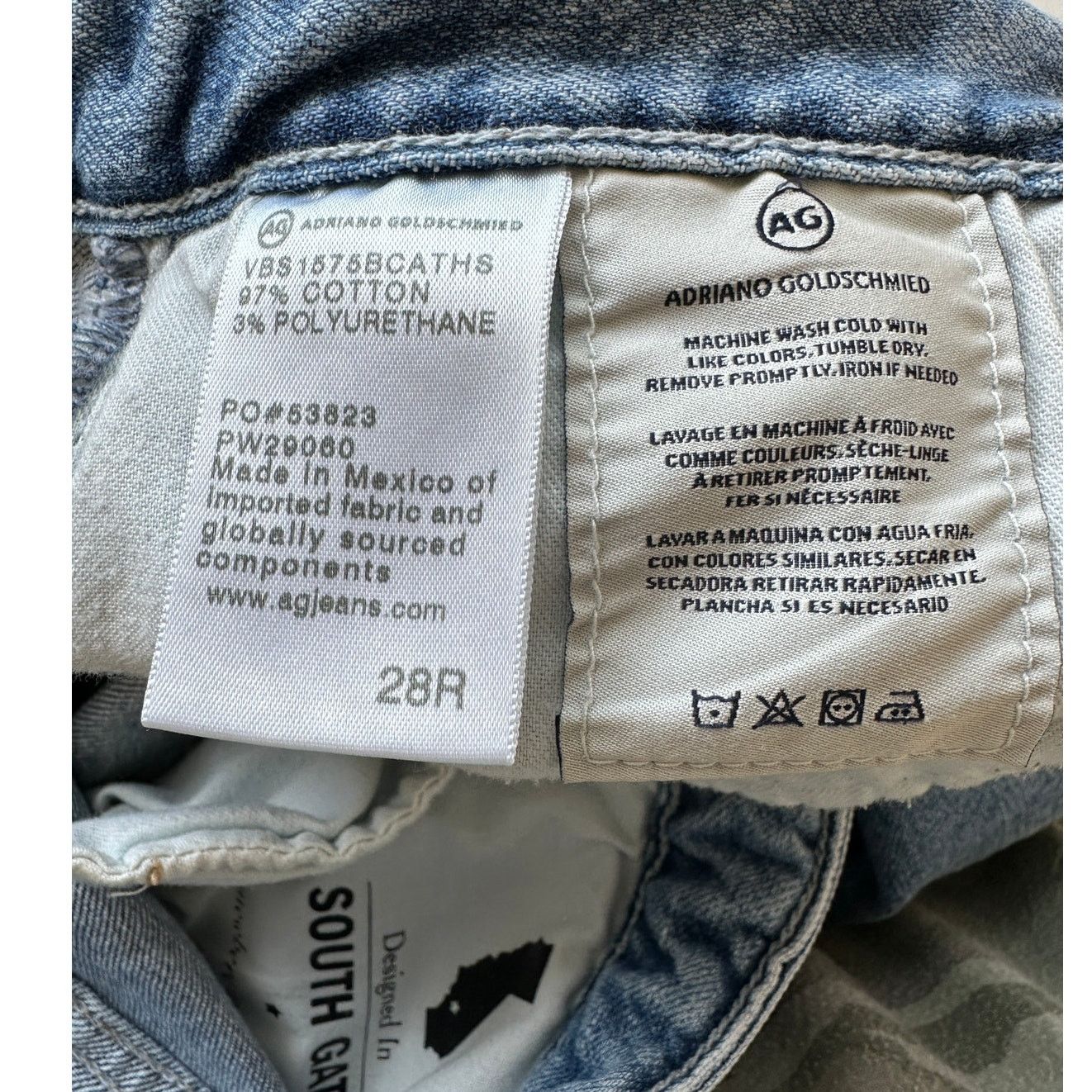 AG Adriano Goldschmied Adriano Goldschmied Ex-Boyfriend Raw Hem Medium Wash Jeans Size 28" / US 6 / IT 42 - 8 Thumbnail