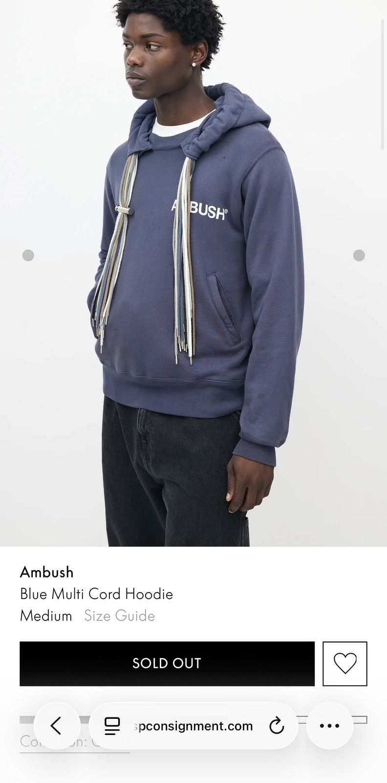 Ambush Design Navy blue Multi-cord Ambush brand hoodie Size US S / EU 44-46 / 1 - 1 Thumbnail