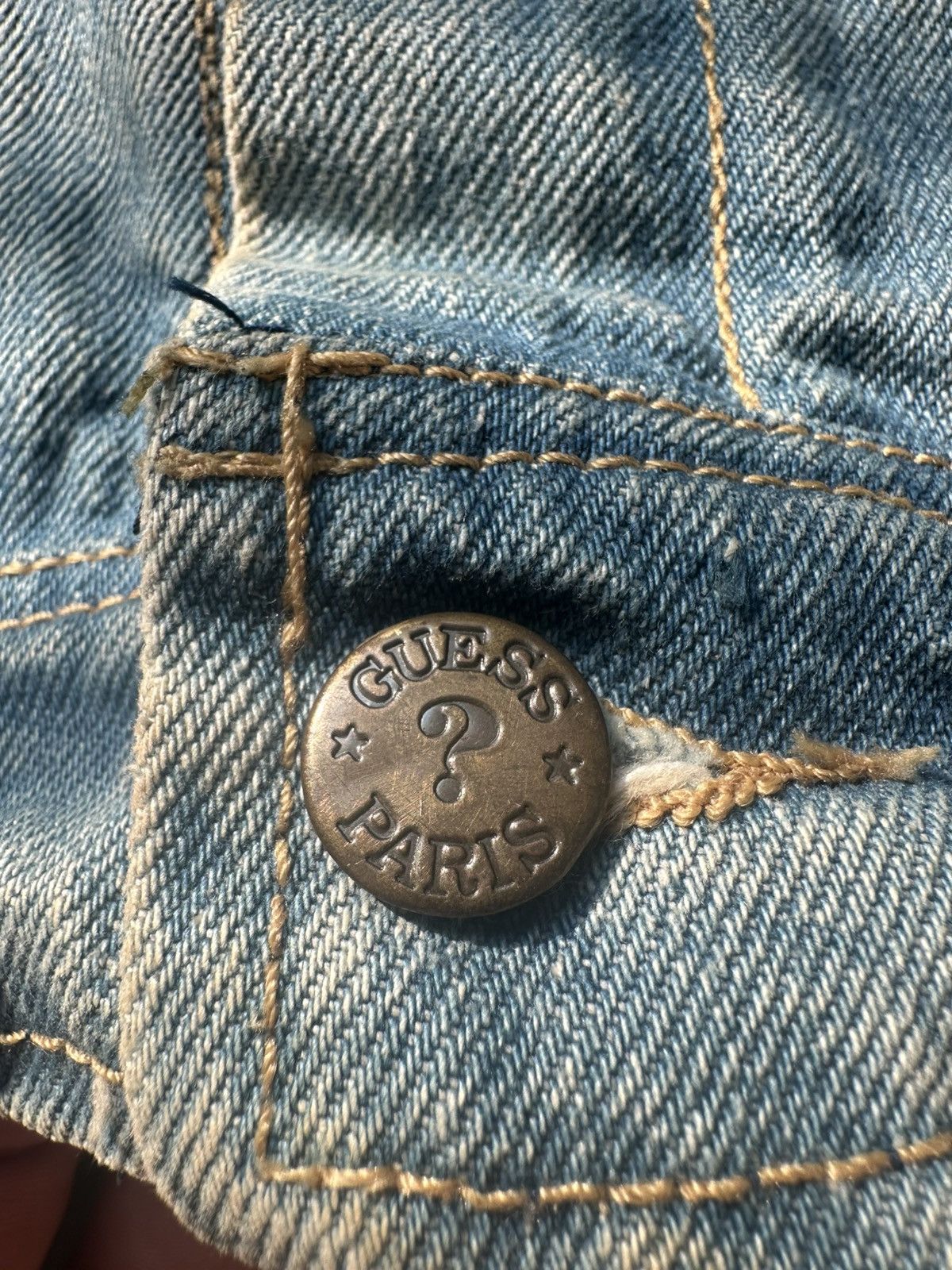 Guess × Vintage Vintage GUESS Denim Vest Size US M / EU 48-50 / 2 - 5 Thumbnail