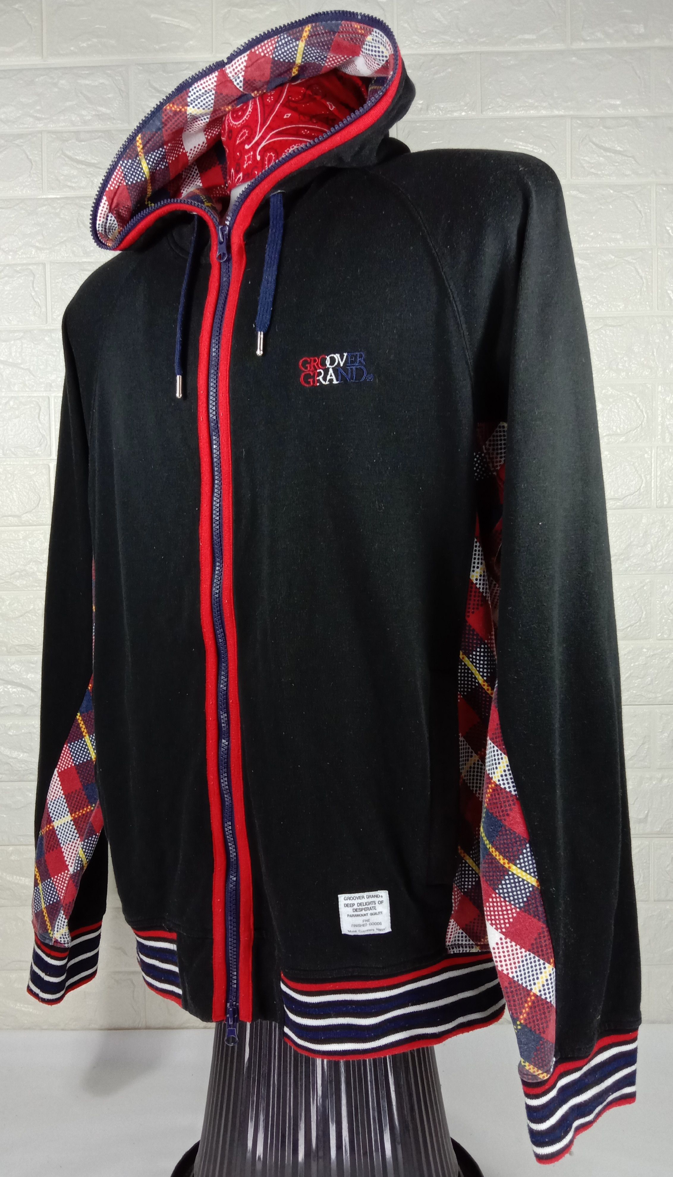 Japanese Brand Vintage Groover Grand Hoodie Zipper Sweatshirt Size US XL / EU 56 / 4 - 4 Thumbnail