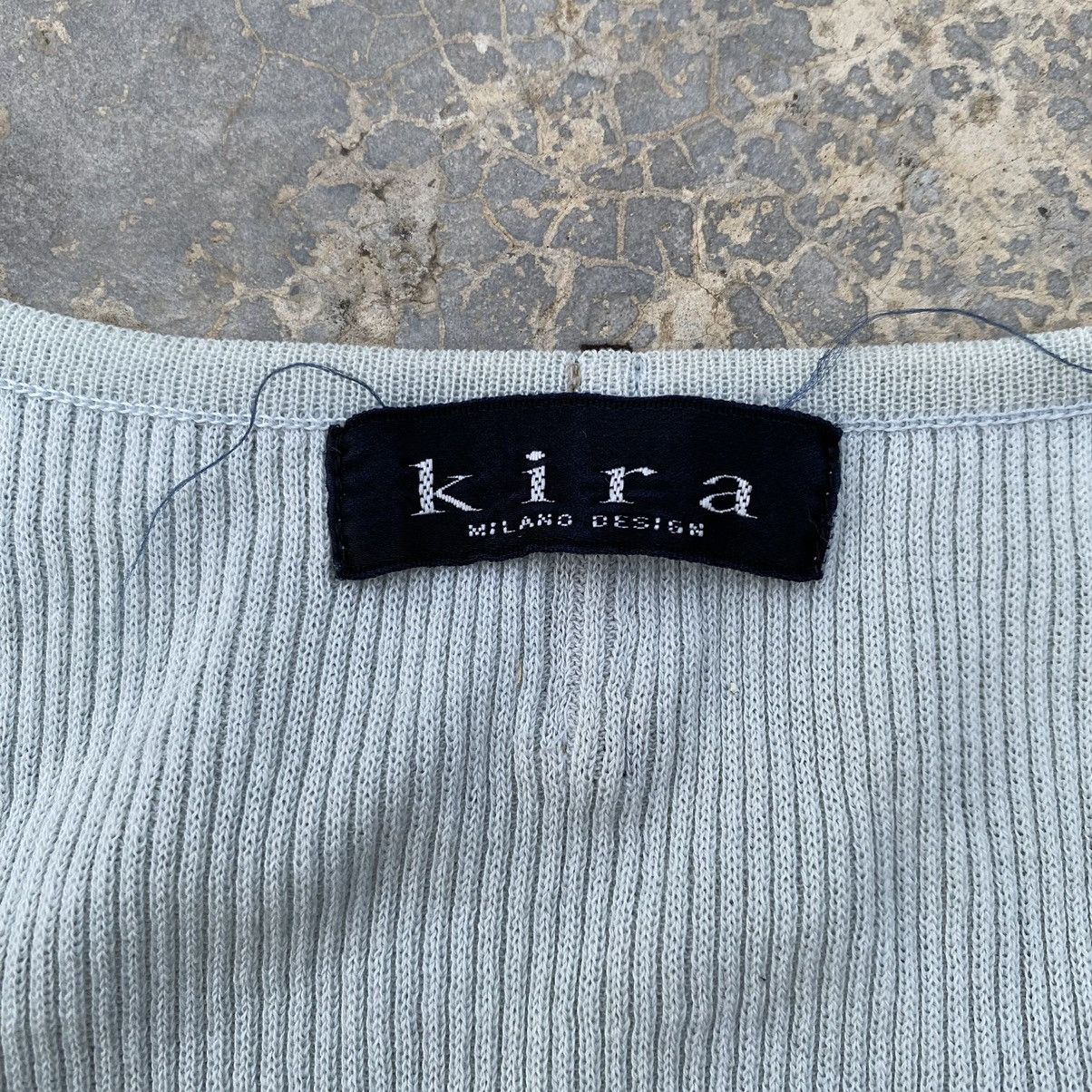 Japanese Brand Y2K kira milano design crop singlet tee Size US XS / EU 42 / 0 - 7 Thumbnail