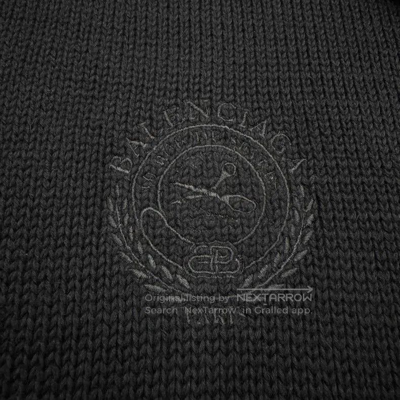 Balenciaga Balenciaga Embroidered Logo Sweater. Size US S / EU 44-46 / 1 - 3 Thumbnail