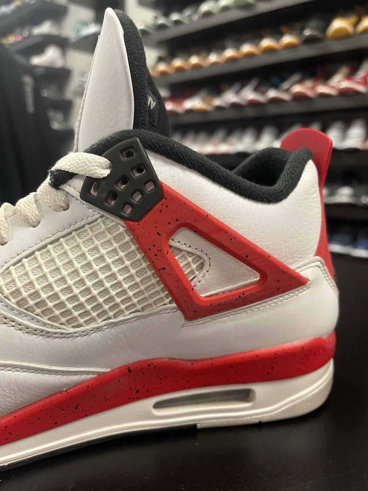 Nike Size 10.5 - Nike Air Jordan 4 Retro Red Cement White Size US 10.5 / EU 43-44 - 7 Thumbnail
