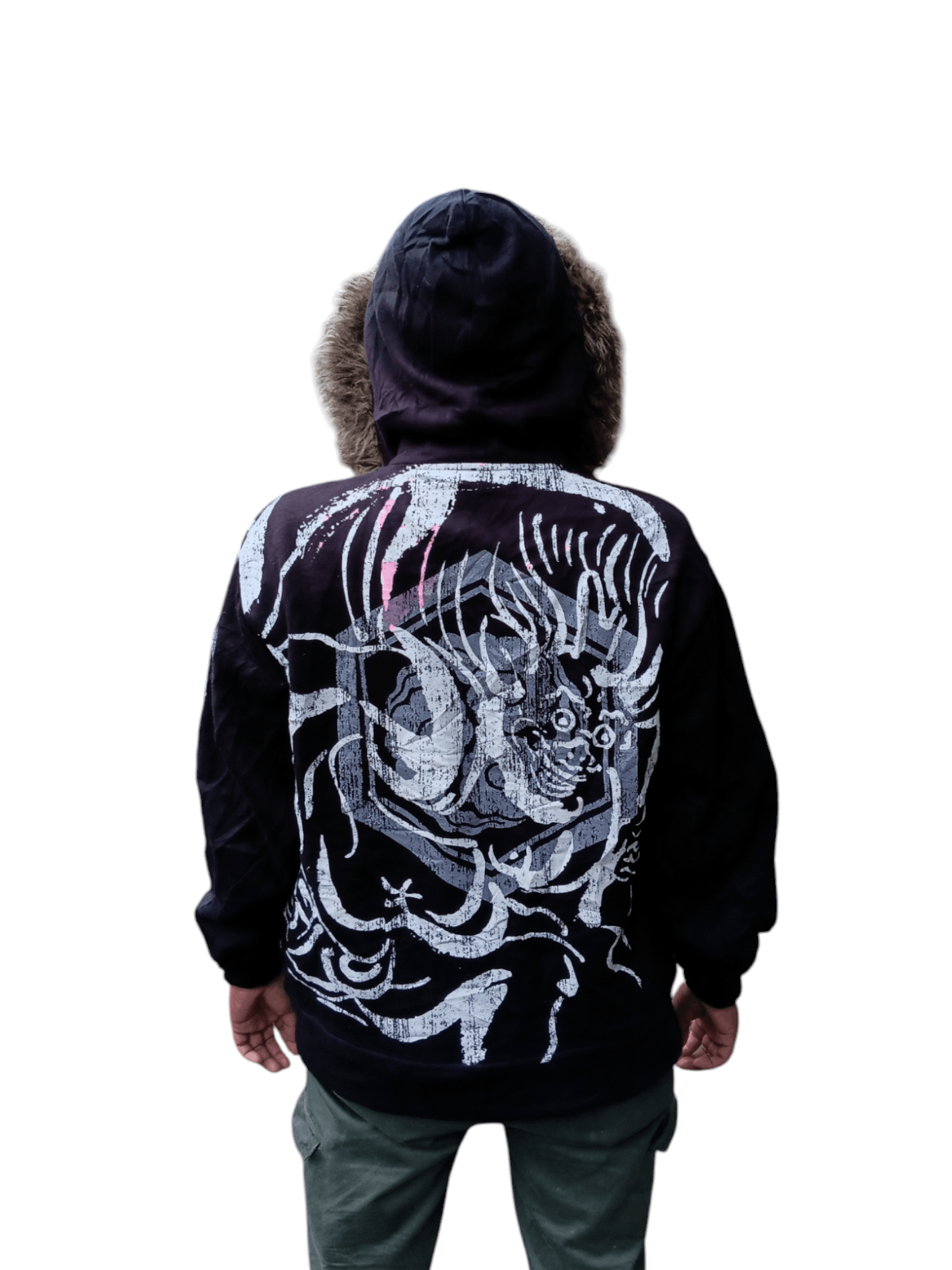 Japanese Brand Sukajan Japanese full print fur hoodie Size US L / EU 52-54 / 3 - 3 Thumbnail