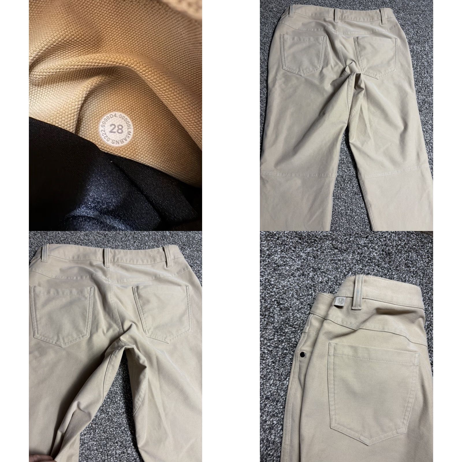Lululemon Lululemon ABC Pants Mens 32x28 Slim Fit Utilitech Canvas Twill LM5ABN Chino Casual Business Travel Pant Beige 5-Pocket Mens Slim fits Men Size US 32 / EU 48 - 9 Thumbnail