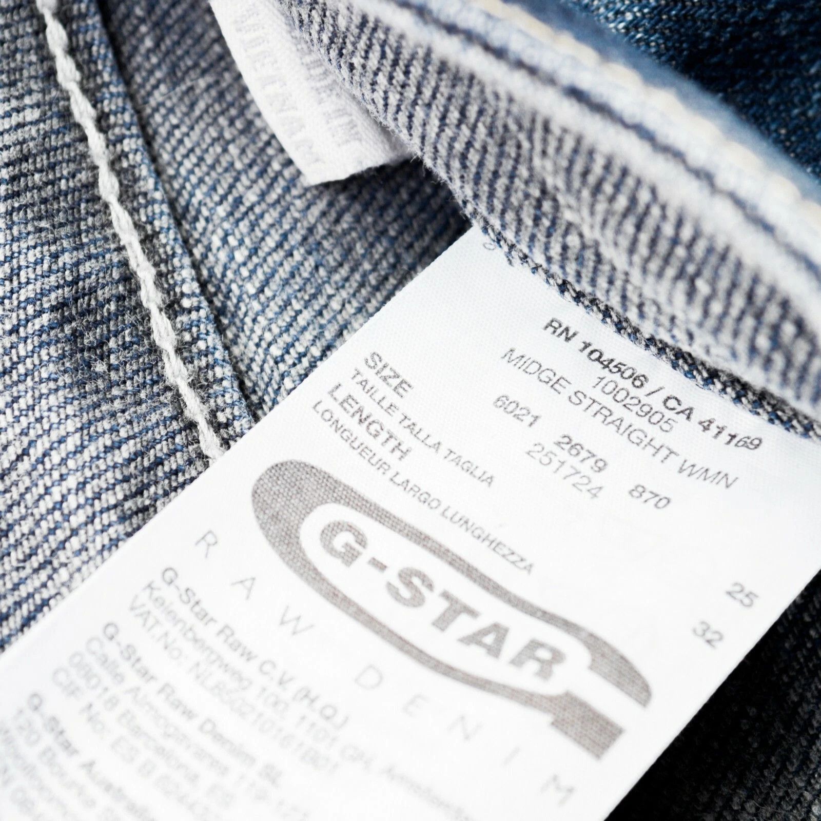G-Star Raw Midge Straight Women W25 L32 Navy Jeans Trousers Stretch Size 25" / US 0 / IT 36 - 2 Thumbnail