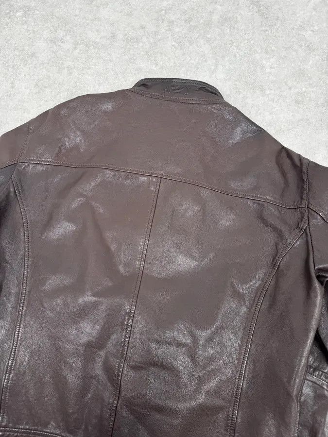 Armani 2000s Armani Brown Multi-Zips Leather Jacket Size US S / EU 44-46 / 1 - 6 Thumbnail