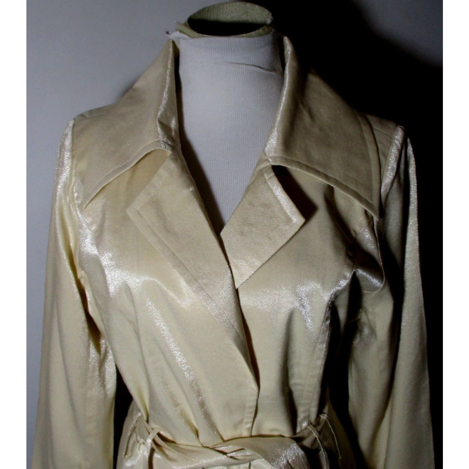 Vintage ELIZABETH HASSELBECK Creme Jacket Snap Button Size 14 NWOT Size XL / US 12-14 / IT 48-50 - 4 Thumbnail