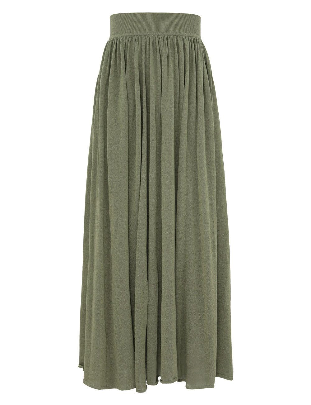 Zimmermann oc11z0226 Illuminate Gathered Skirt In Olive Size 26" / US 2 / IT 38 - 1 Thumbnail