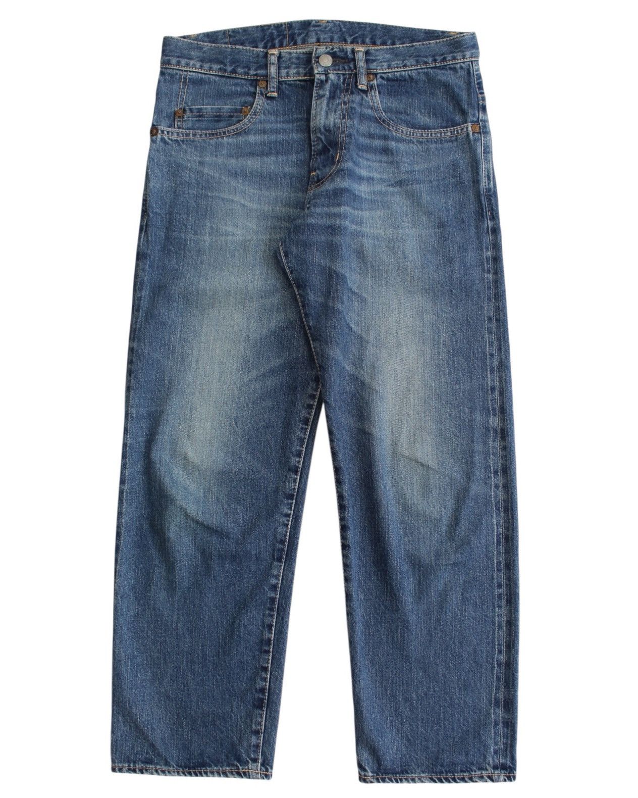 OMNIGOD 2000S OMNIGOD JAPAN WASHED SELVEDGE DENIM JEANS Size US 30 / EU 46 - 1 Thumbnail