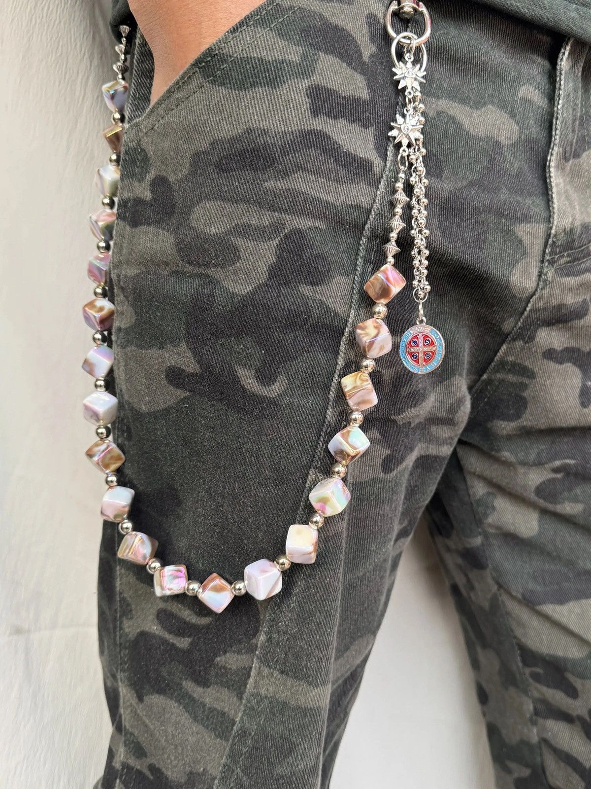 Jewelry Hip-Hop Large Square Cool Beaded Unique Pant Waist Chain Size ONE SIZE - 1 Thumbnail