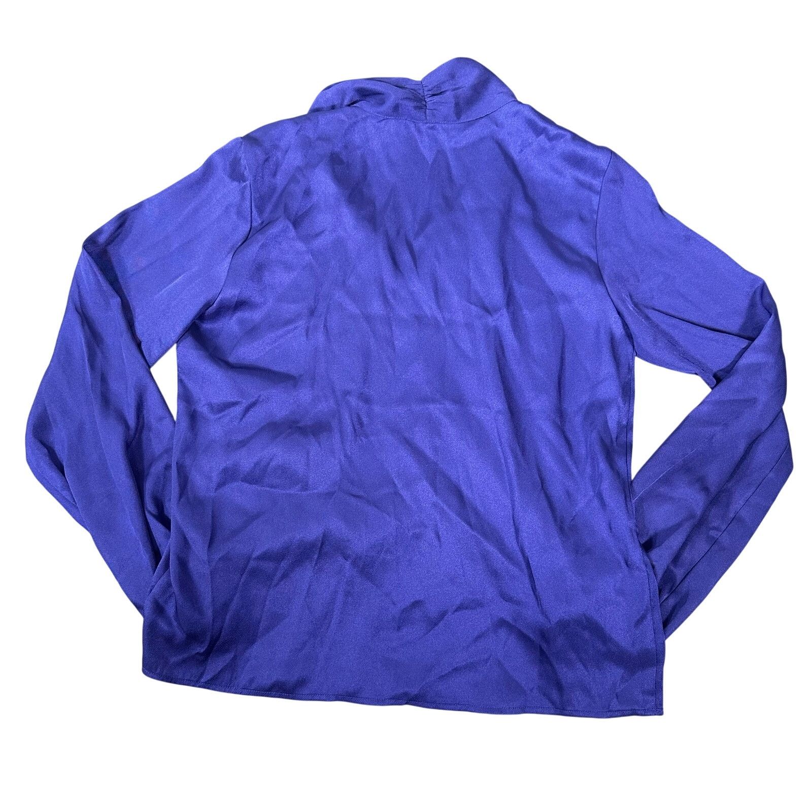 Ann Taylor Ann Taylor Women's Bow Neck Satin Blouse Top Size XS Size XS / US 0-2 / IT 36-38 - 2 Thumbnail