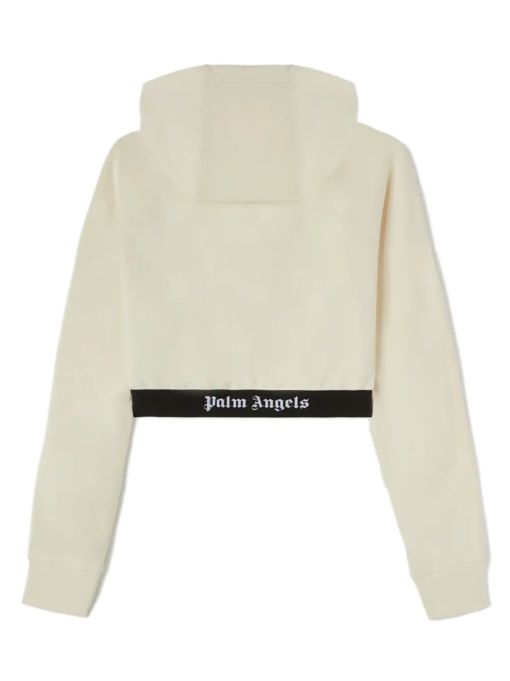 Palm Angels o1y1125 Logo Hoodie in Ivory/Black Size S / US 4 / IT 40 - 2 Thumbnail