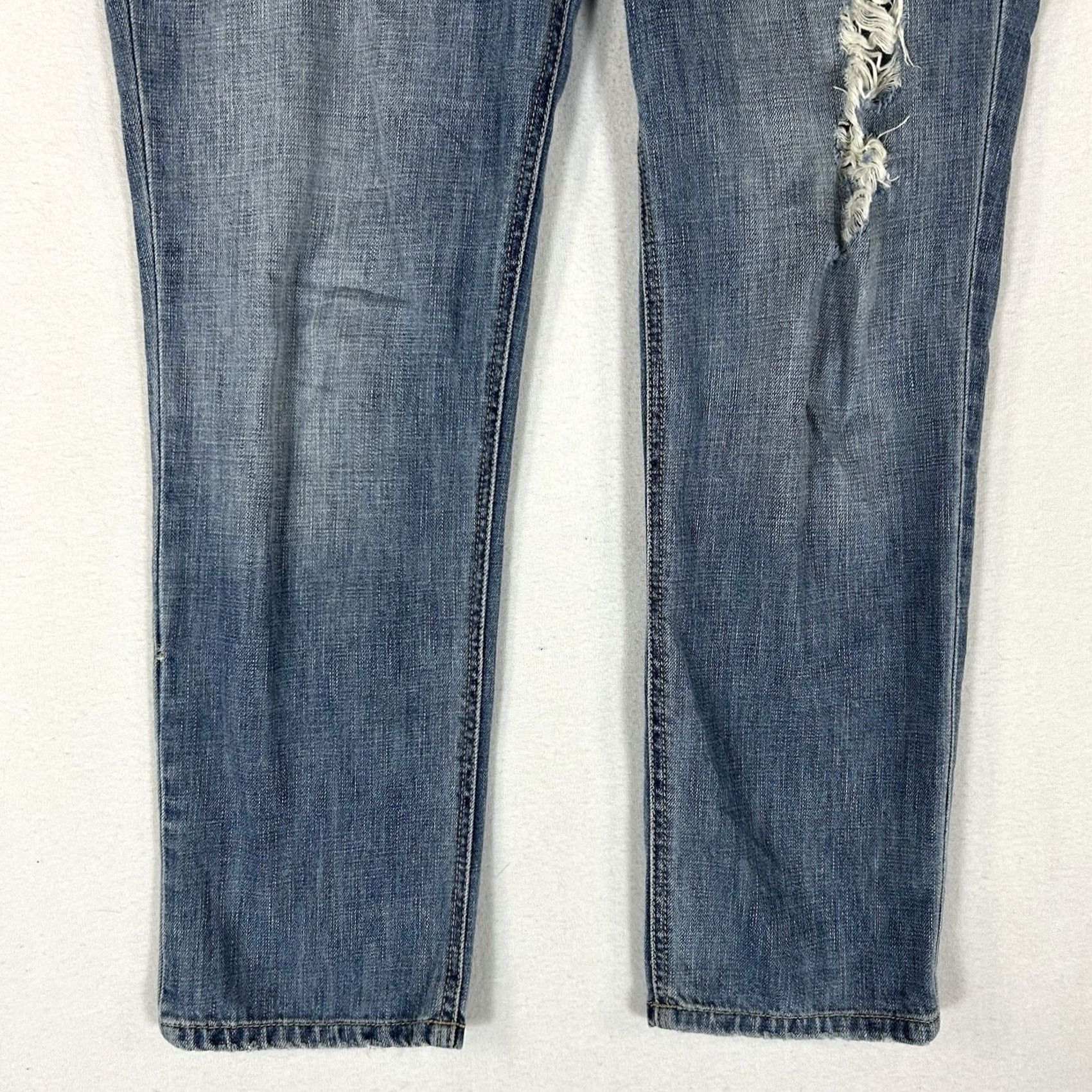 Vintage LC Lauren Conrad Jeans Womens 14 Plus Straight Leg Denim Blue Medium Wash 5-Pocket Zipper Button Casual Jeans Womens Size 30" / US 8 / IT 44 - 3 Thumbnail